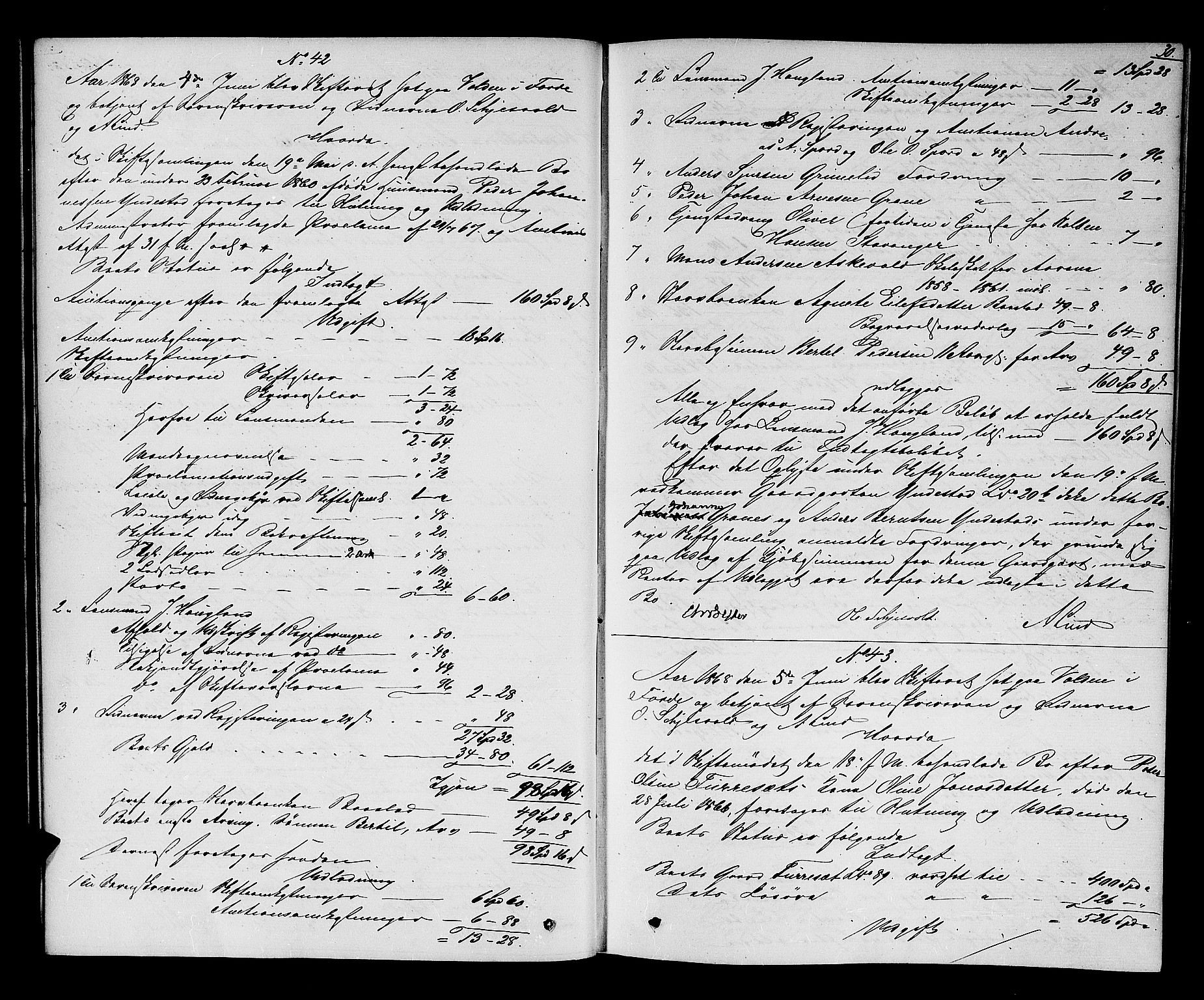 Sunnfjord tingrett, AV/SAB-A-3201/1/H/Hd/L0004: Skifteutlodningsprotokoll, 1868-1874, p. 29b-30a