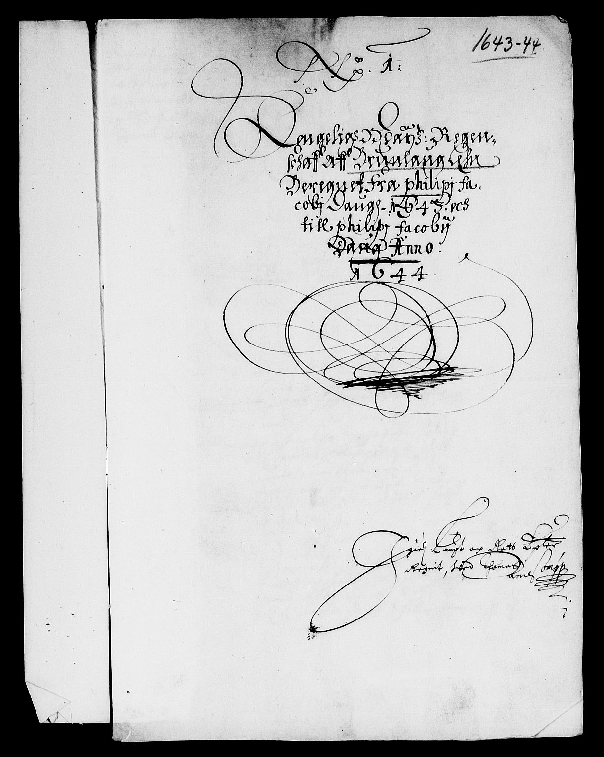 Rentekammeret inntil 1814, Reviderte regnskaper, Lensregnskaper, RA/EA-5023/R/Rb/Rbl/L0008: Brunla len, 1641-1644