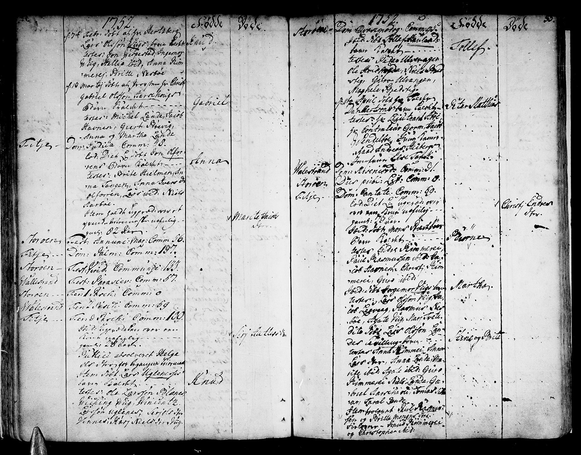 Stord sokneprestembete, AV/SAB-A-78201/H/Haa: Parish register (official) no. A 2, 1744-1777, p. 55