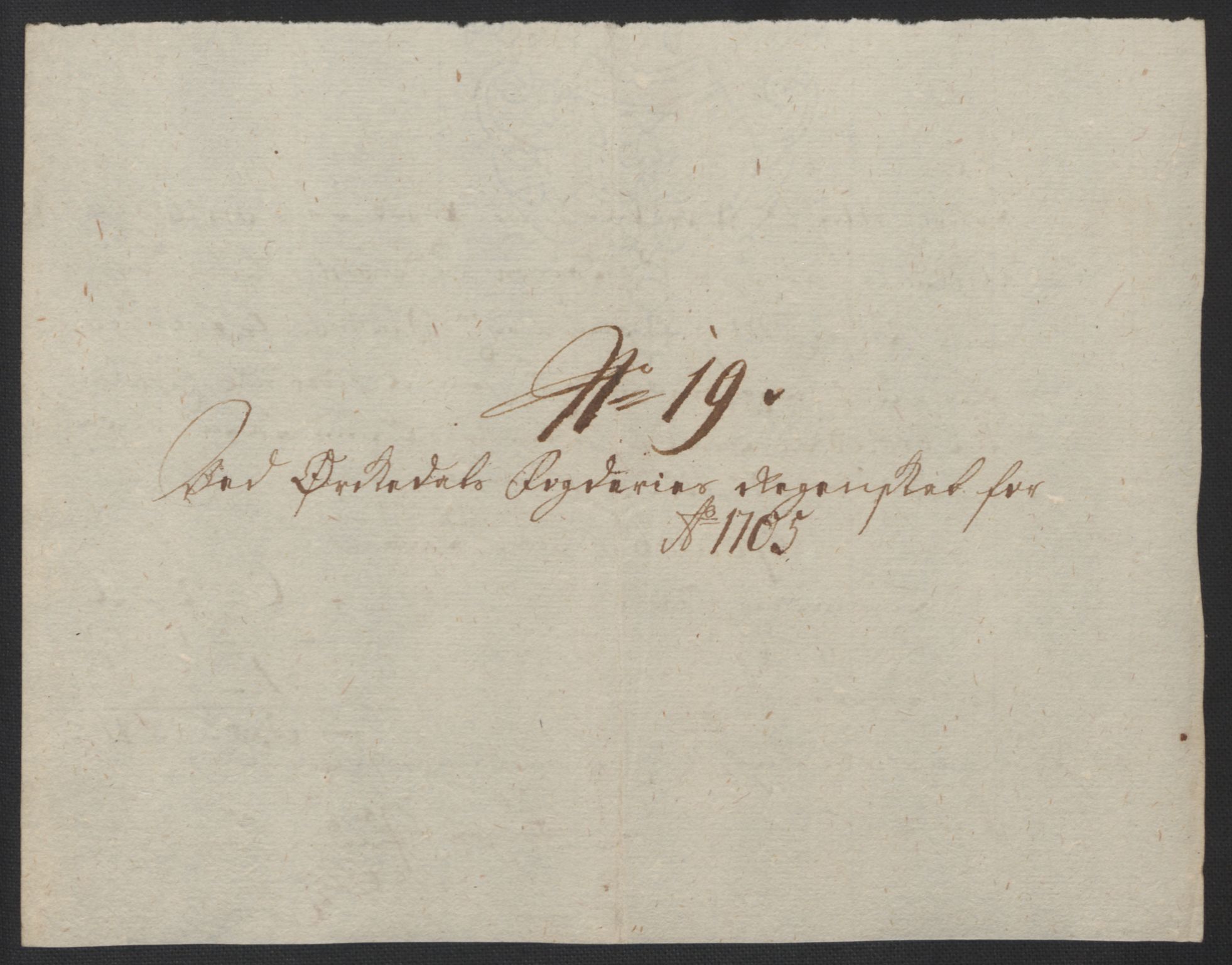 Rentekammeret inntil 1814, Reviderte regnskaper, Fogderegnskap, RA/EA-4092/R60/L3955: Fogderegnskap Orkdal og Gauldal, 1705, p. 203