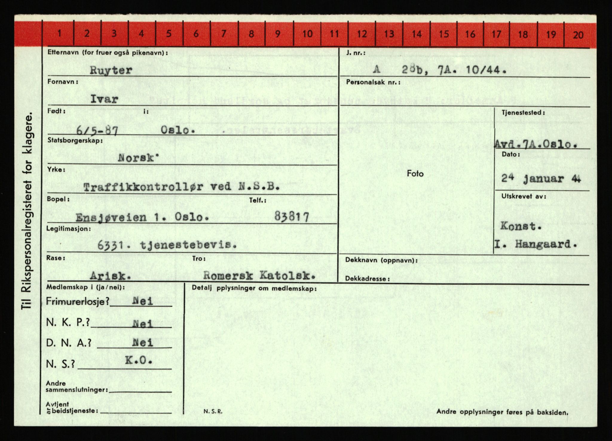 Statspolitiet - Hovedkontoret / Osloavdelingen, AV/RA-S-1329/C/Ca/L0013: Raa - Servold, 1943-1945, p. 2418