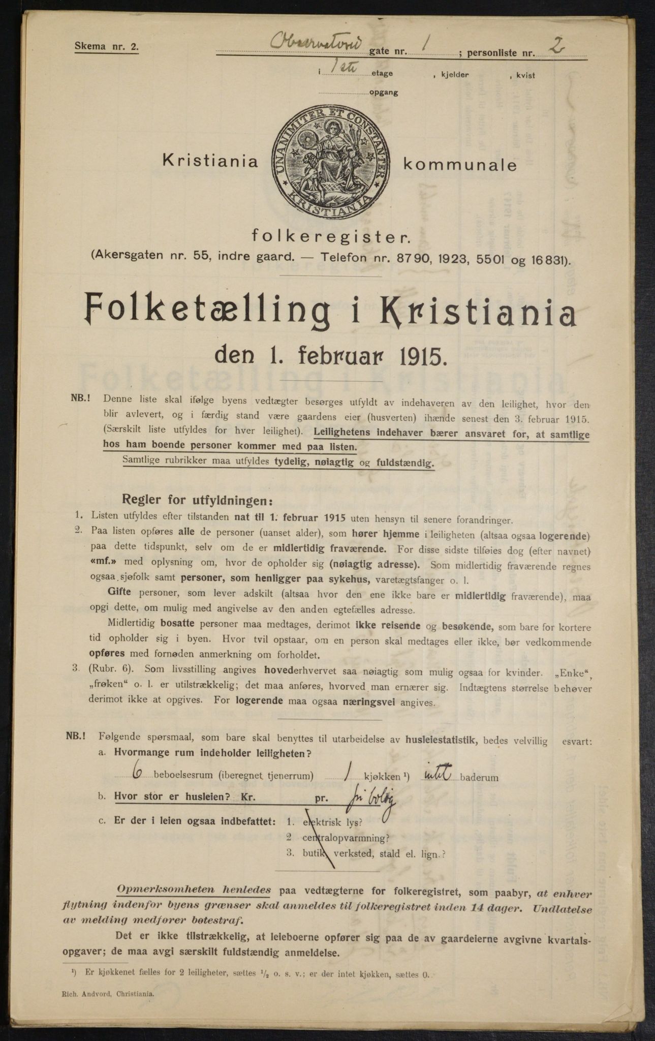 OBA, Municipal Census 1915 for Kristiania, 1915, p. 73539