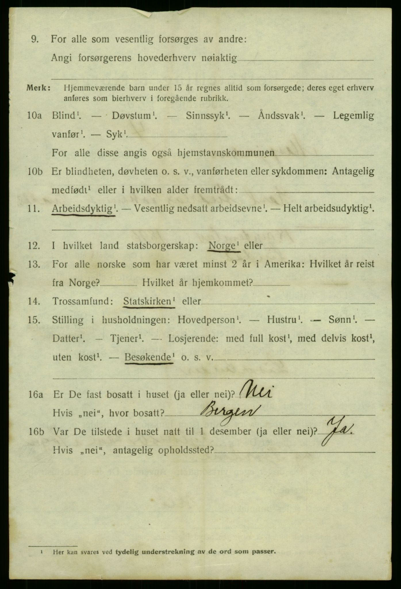 SAB, 1920 census for Masfjorden, 1920, p. 1384