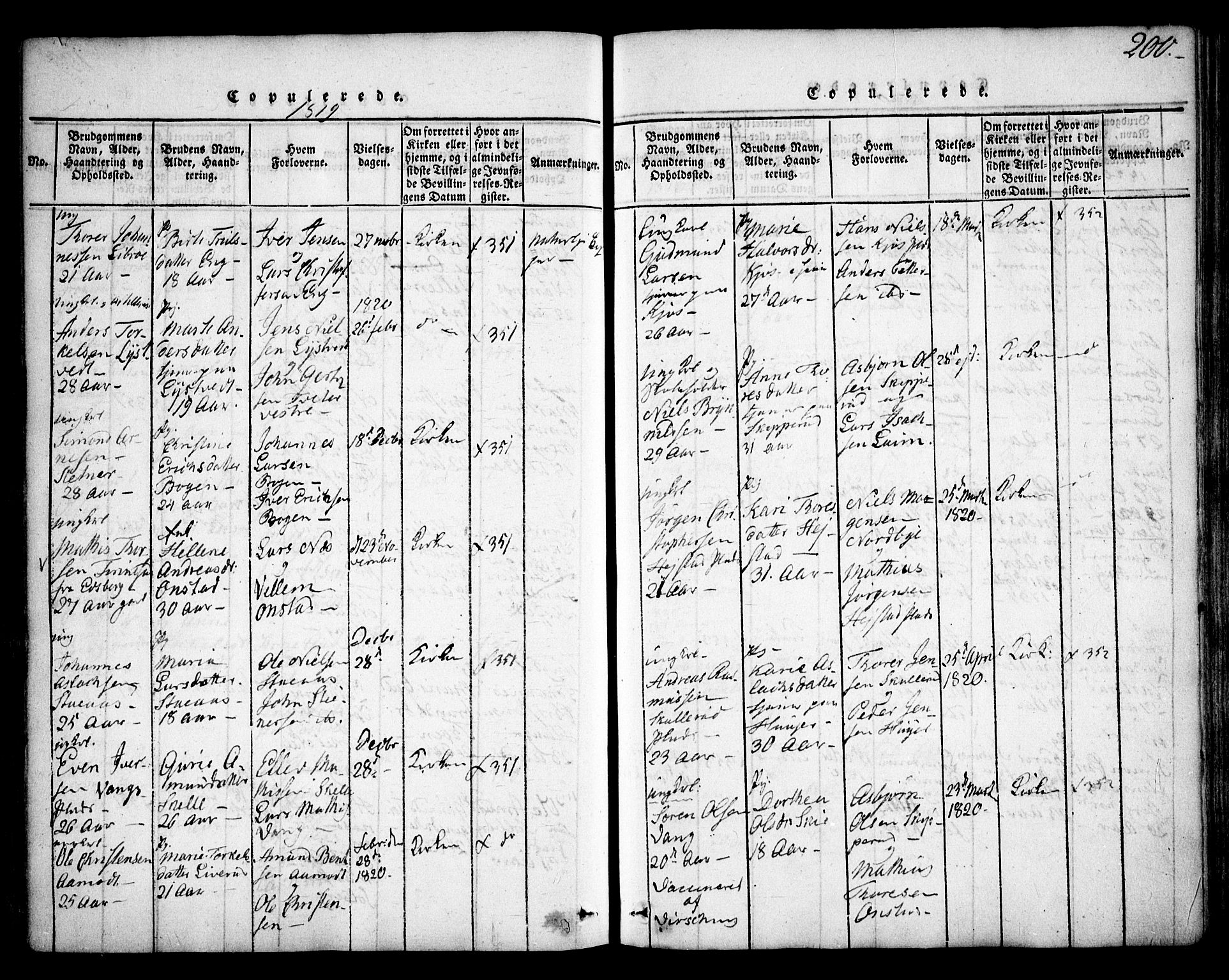 Skiptvet prestekontor Kirkebøker, SAO/A-20009/F/Fa/L0005: Parish register (official) no. 5, 1814-1838, p. 200