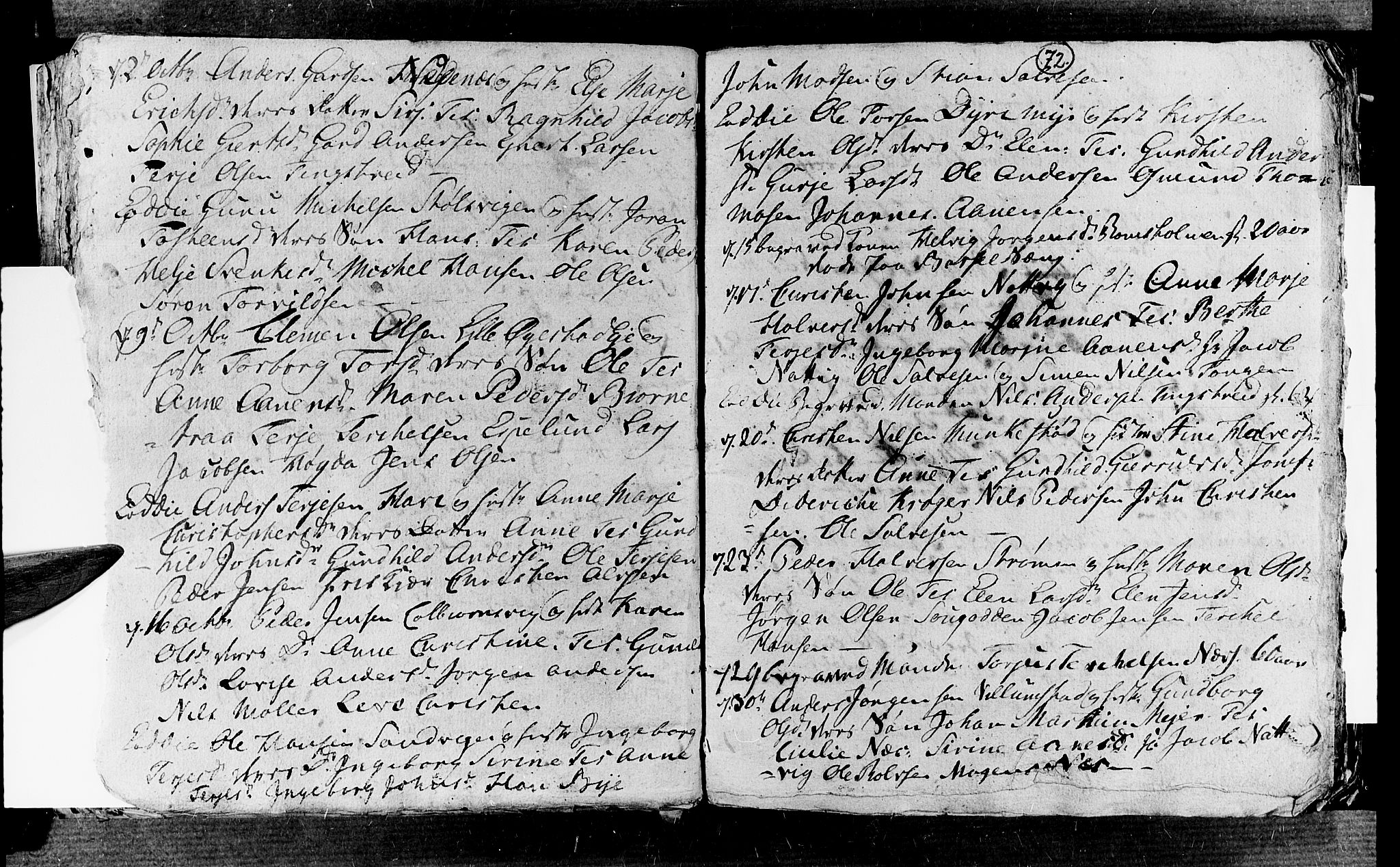 Øyestad sokneprestkontor, SAK/1111-0049/F/Fb/L0002: Parish register (copy) no. B 2, 1795-1807, p. 72