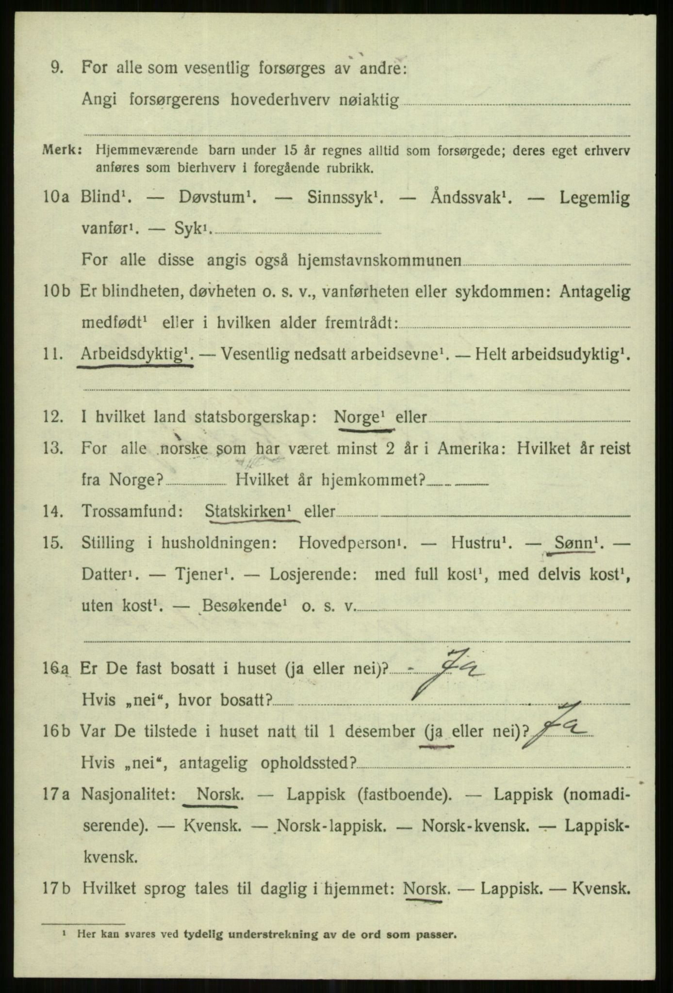 SATØ, 1920 census for Karlsøy, 1920, p. 2625