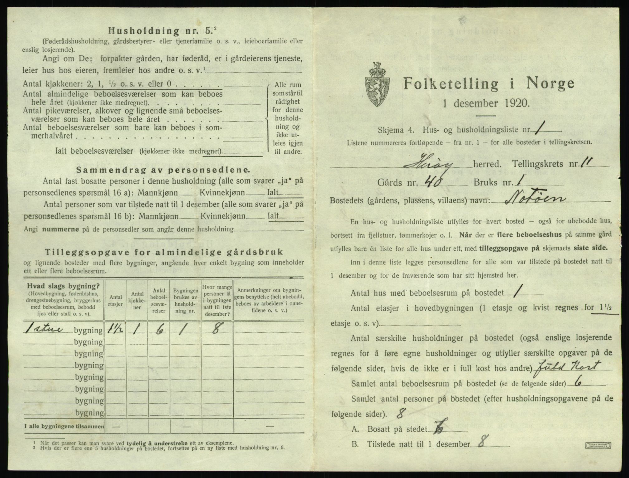 SAT, 1920 census for Herøy (MR), 1920, p. 883