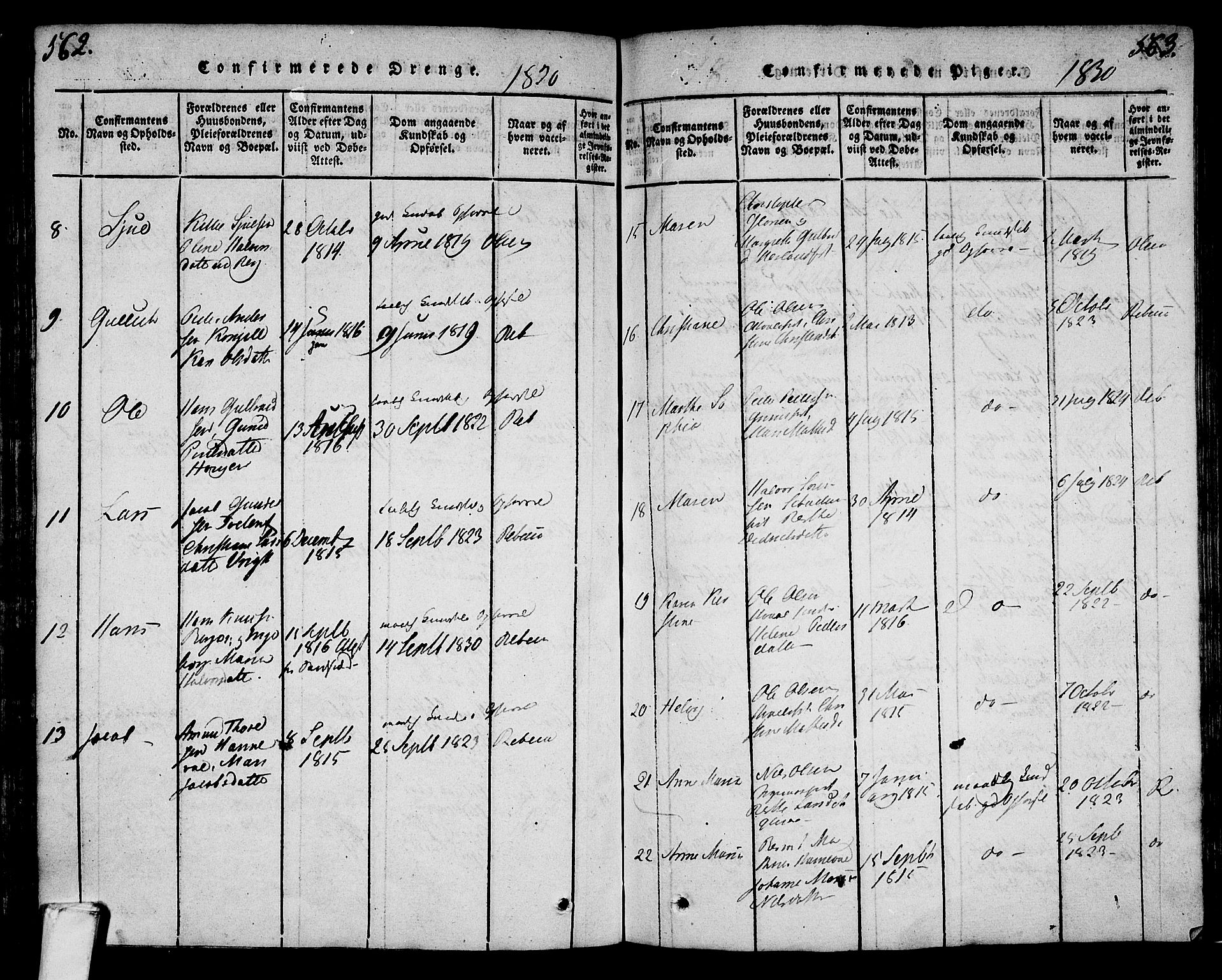 Lardal kirkebøker, SAKO/A-350/F/Fa/L0005: Parish register (official) no. I 5, 1814-1835, p. 562-563