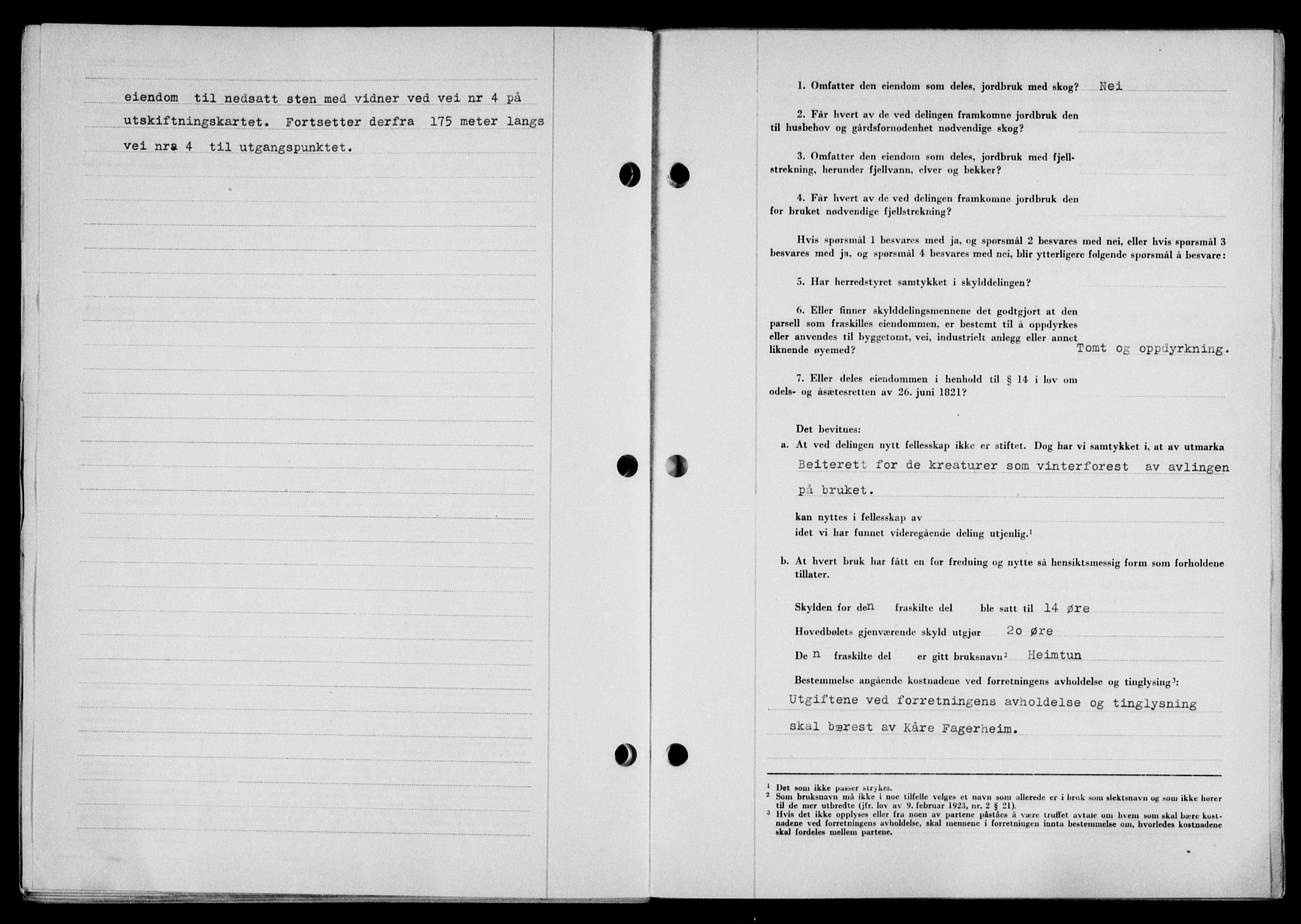 Lofoten sorenskriveri, SAT/A-0017/1/2/2C/L0019a: Mortgage book no. 19a, 1948-1948, Diary no: : 2124/1948