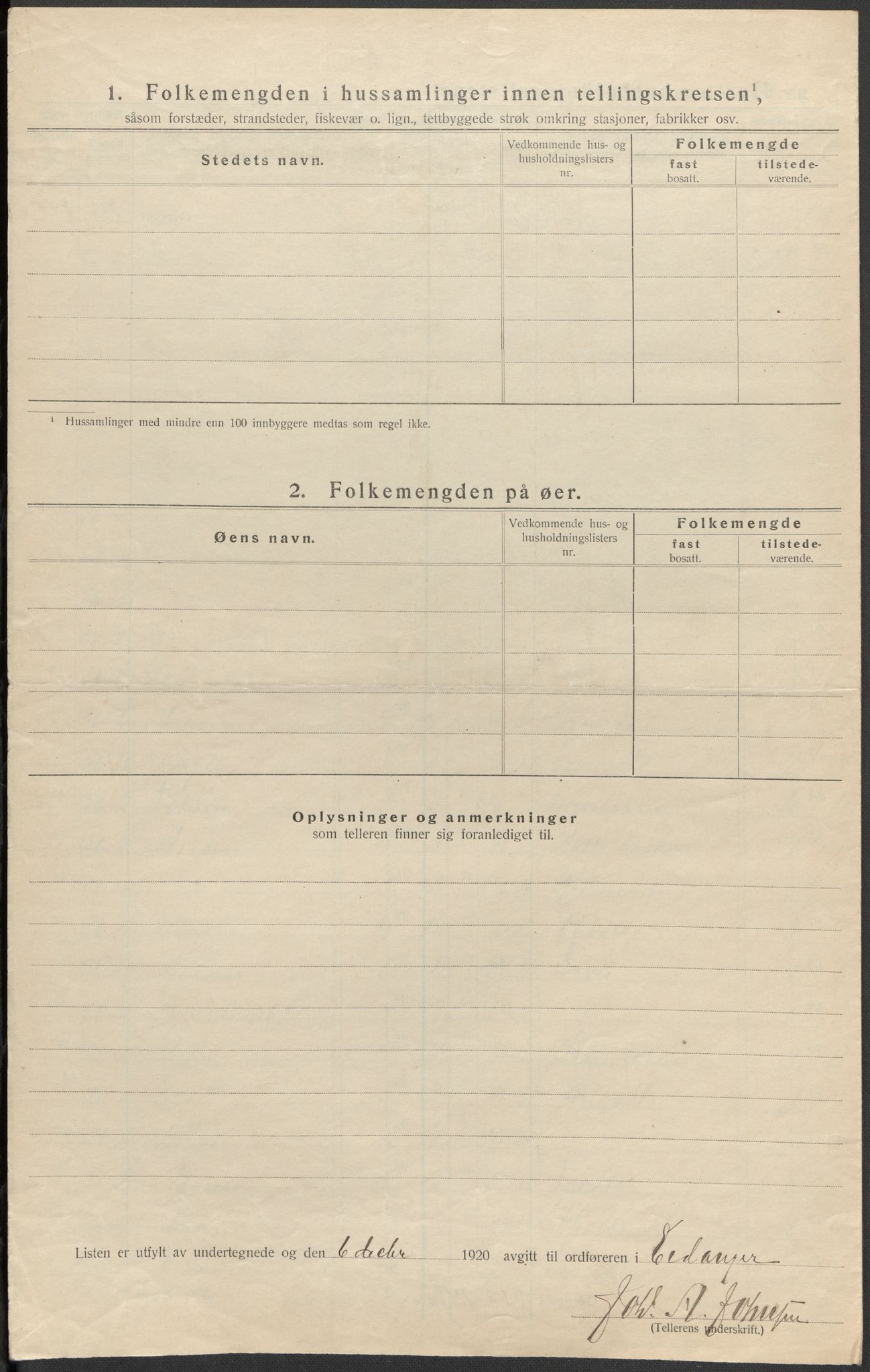 SAKO, 1920 census for Eidanger, 1920, p. 40