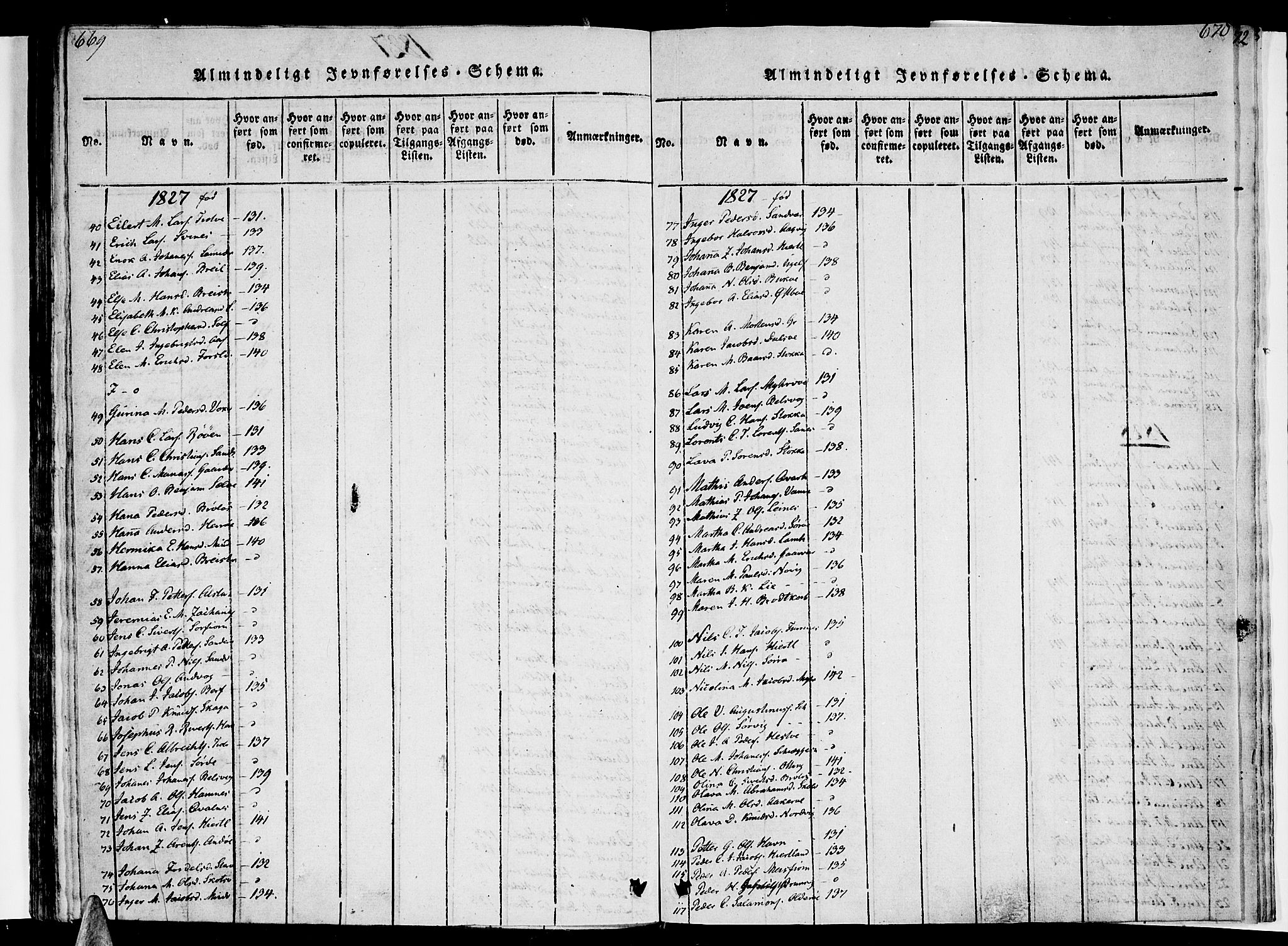 Ministerialprotokoller, klokkerbøker og fødselsregistre - Nordland, SAT/A-1459/830/L0445: Parish register (official) no. 830A09, 1820-1830, p. 669-670