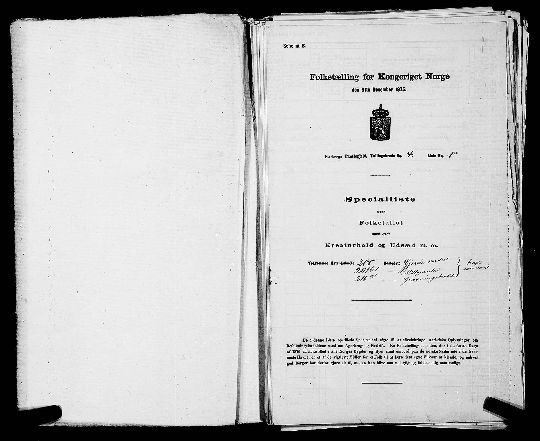 SAKO, 1875 census for 0631P Flesberg, 1875, p. 688