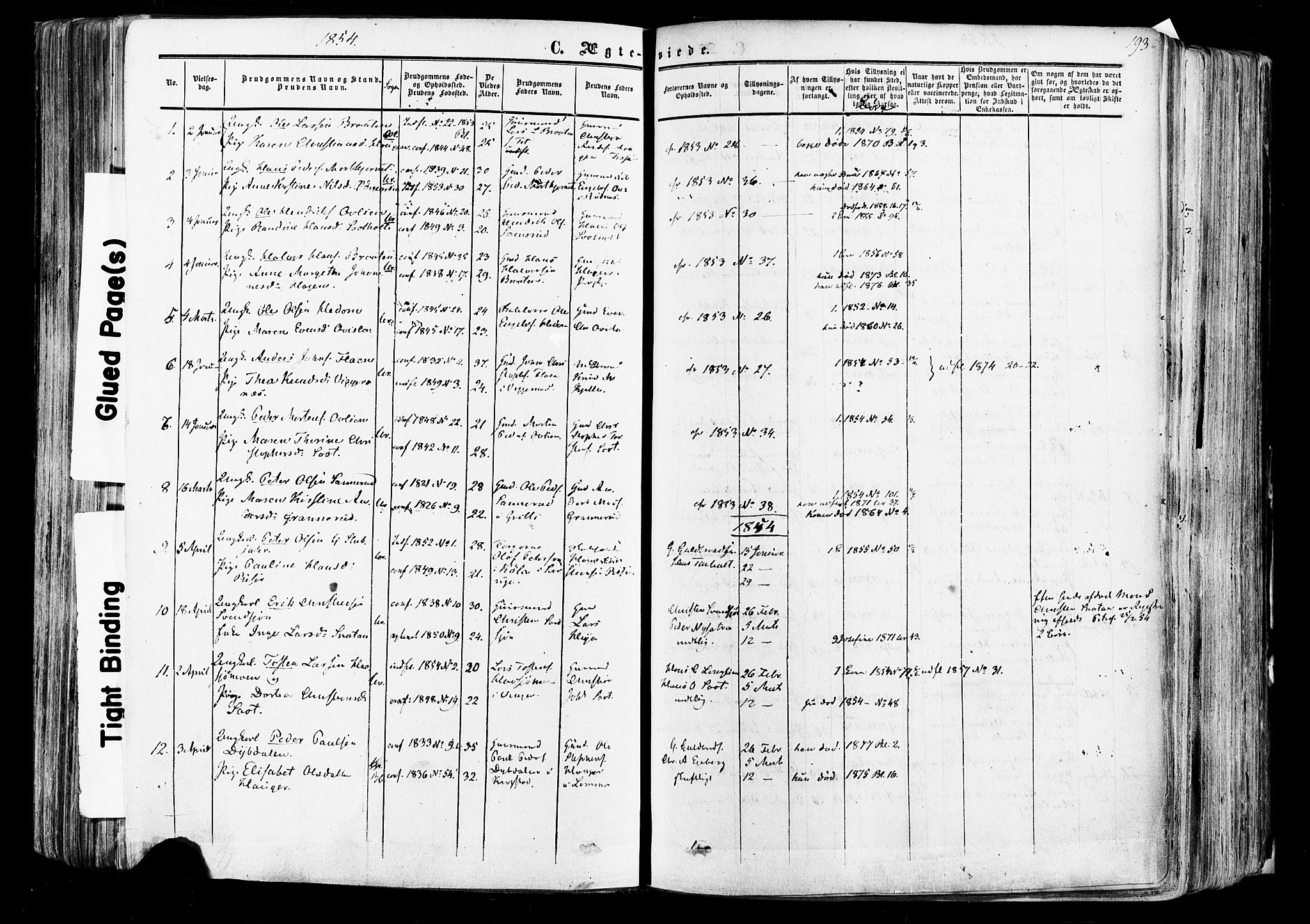 Aurskog prestekontor Kirkebøker, AV/SAO-A-10304a/F/Fa/L0007: Parish register (official) no. I 7, 1854-1877, p. 193