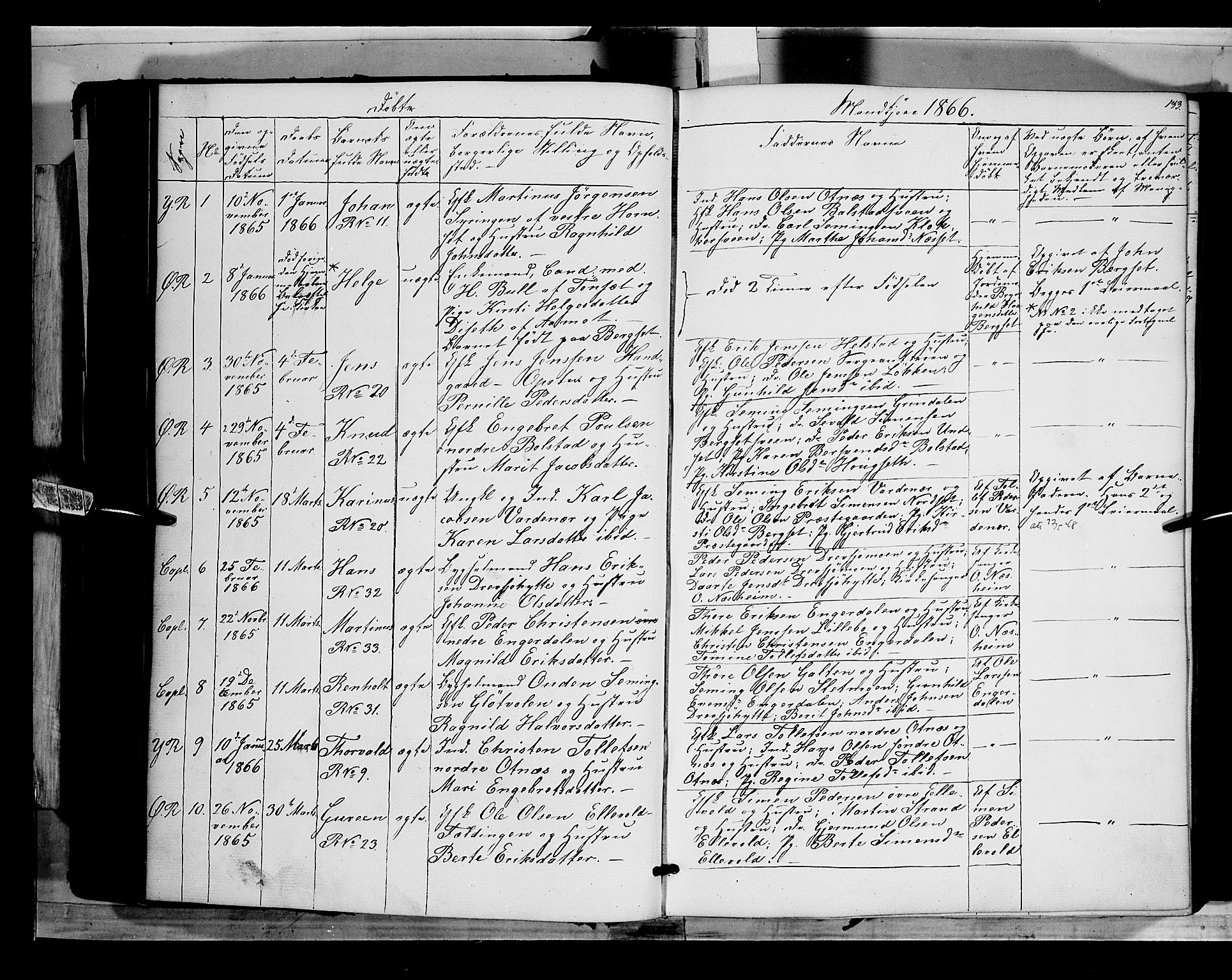 Rendalen prestekontor, SAH/PREST-054/H/Ha/Haa/L0005: Parish register (official) no. 5, 1853-1866, p. 133