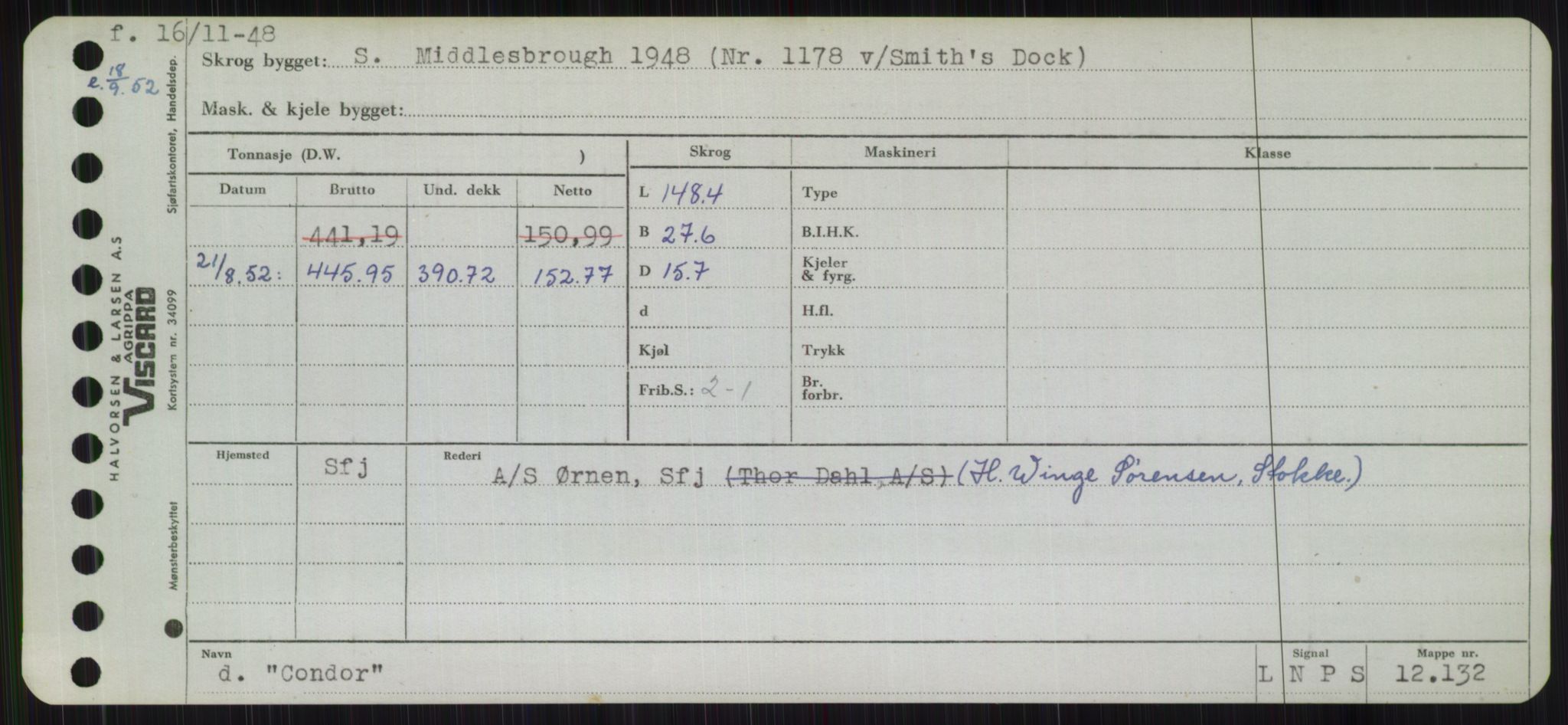 Sjøfartsdirektoratet med forløpere, Skipsmålingen, AV/RA-S-1627/H/Hb/L0001: Fartøy, A-D, p. 453