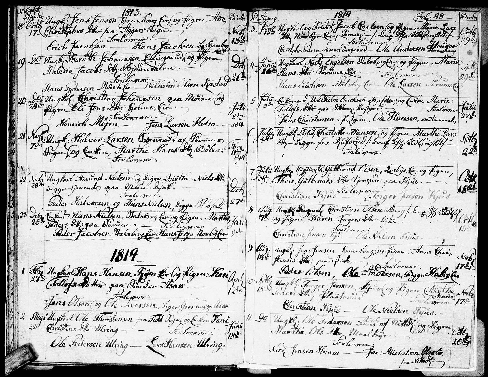 Skedsmo prestekontor Kirkebøker, SAO/A-10033a/F/Fa/L0007: Parish register (official) no. I 7, 1808-1814, p. 48