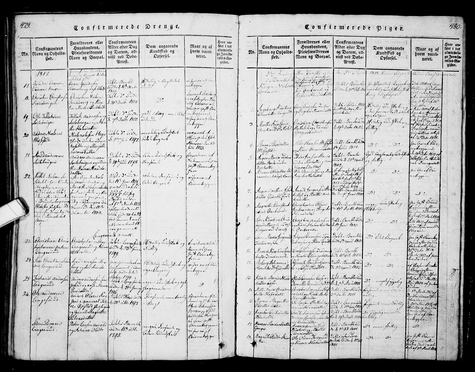 Bamble kirkebøker, SAKO/A-253/G/Ga/L0005: Parish register (copy) no. I 5, 1814-1855, p. 479-480