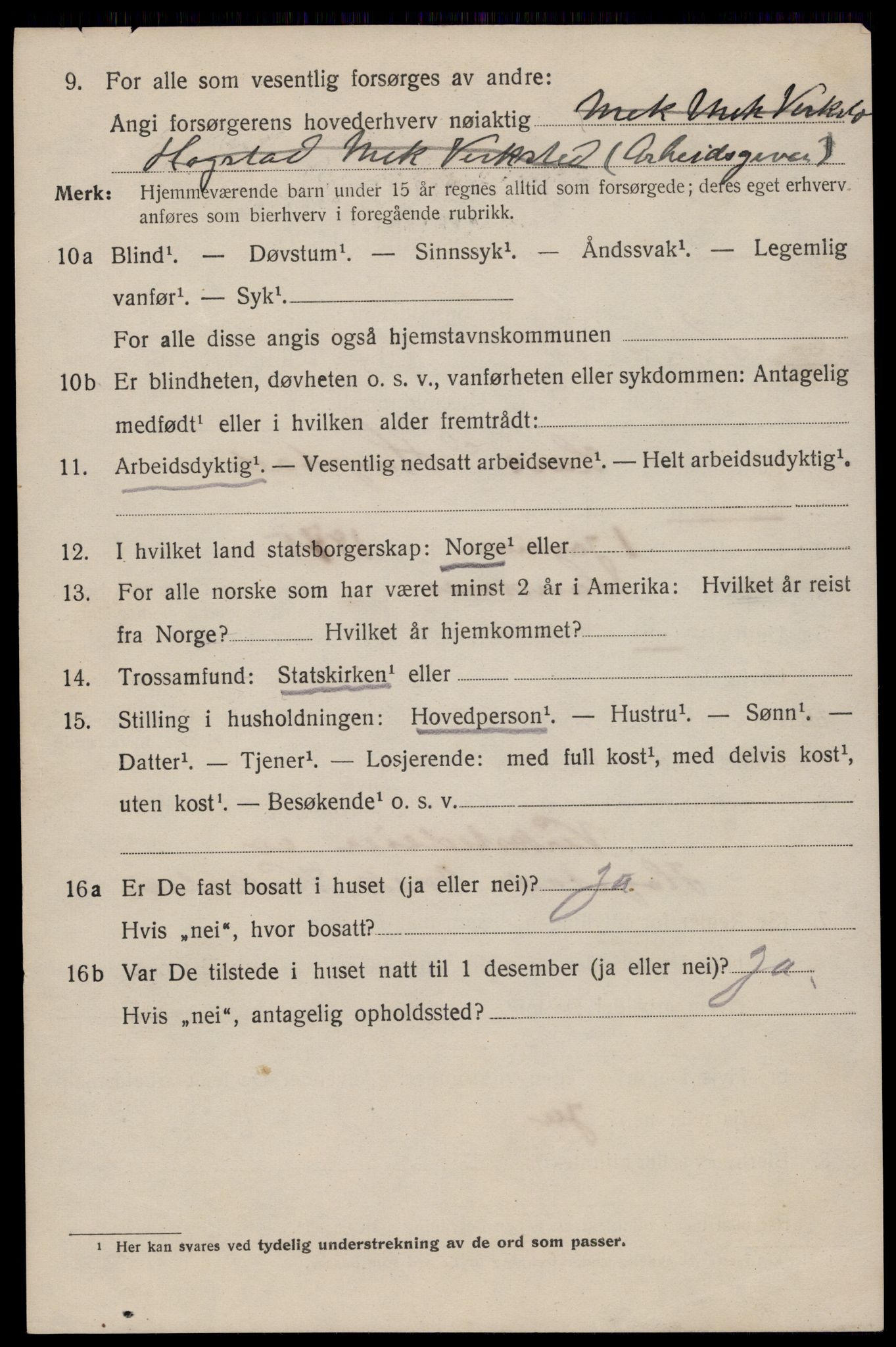 SAST, 1920 census for Sandnes, 1920, p. 5135