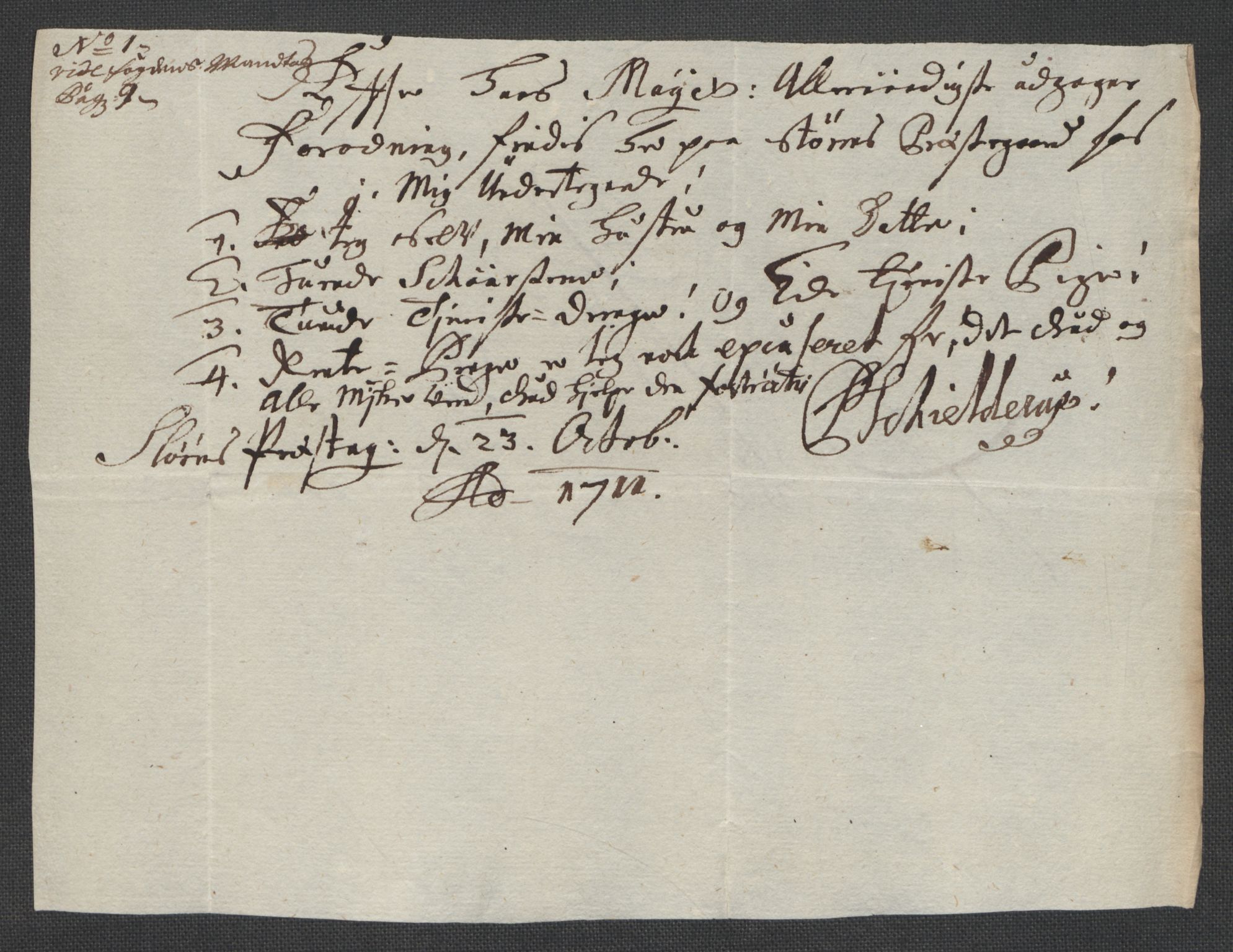 Rentekammeret inntil 1814, Reviderte regnskaper, Fogderegnskap, AV/RA-EA-4092/R60/L3961: Fogderegnskap Orkdal og Gauldal, 1711, p. 196