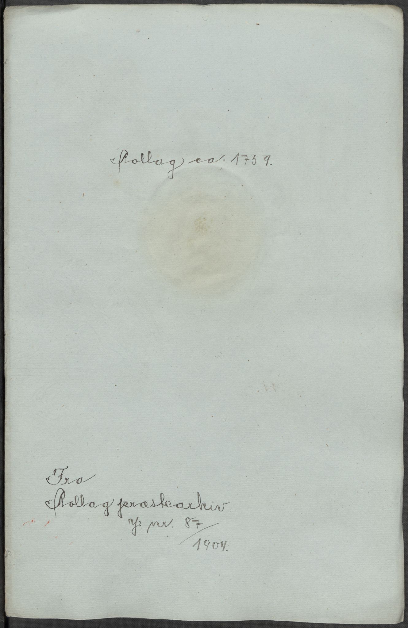 Riksarkivets diplomsamling, AV/RA-EA-5965/F15/L0017: Prestearkiv - Buskerud, 1553-1760, p. 197