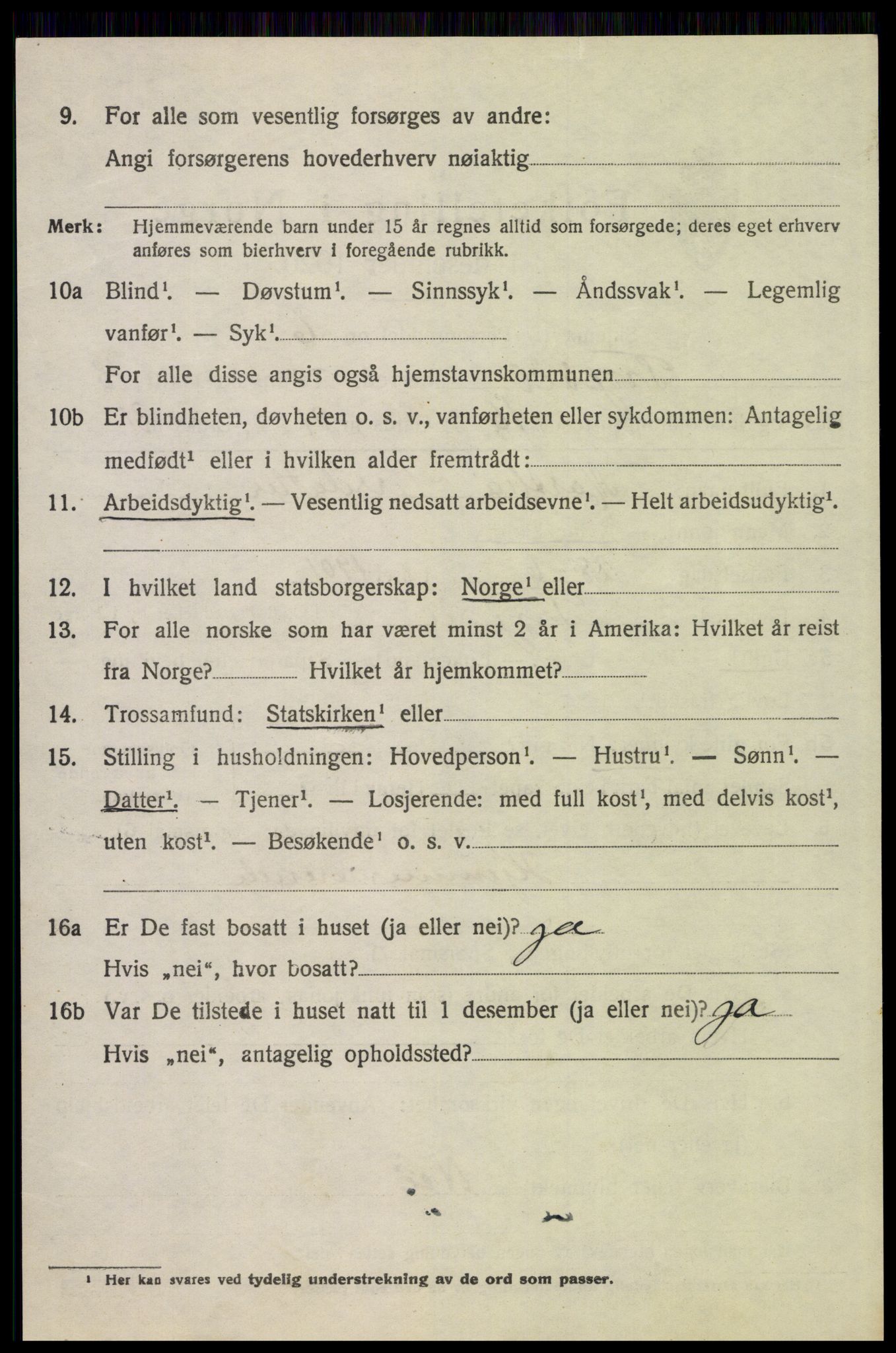 SAH, 1920 census for Trysil, 1920, p. 7852