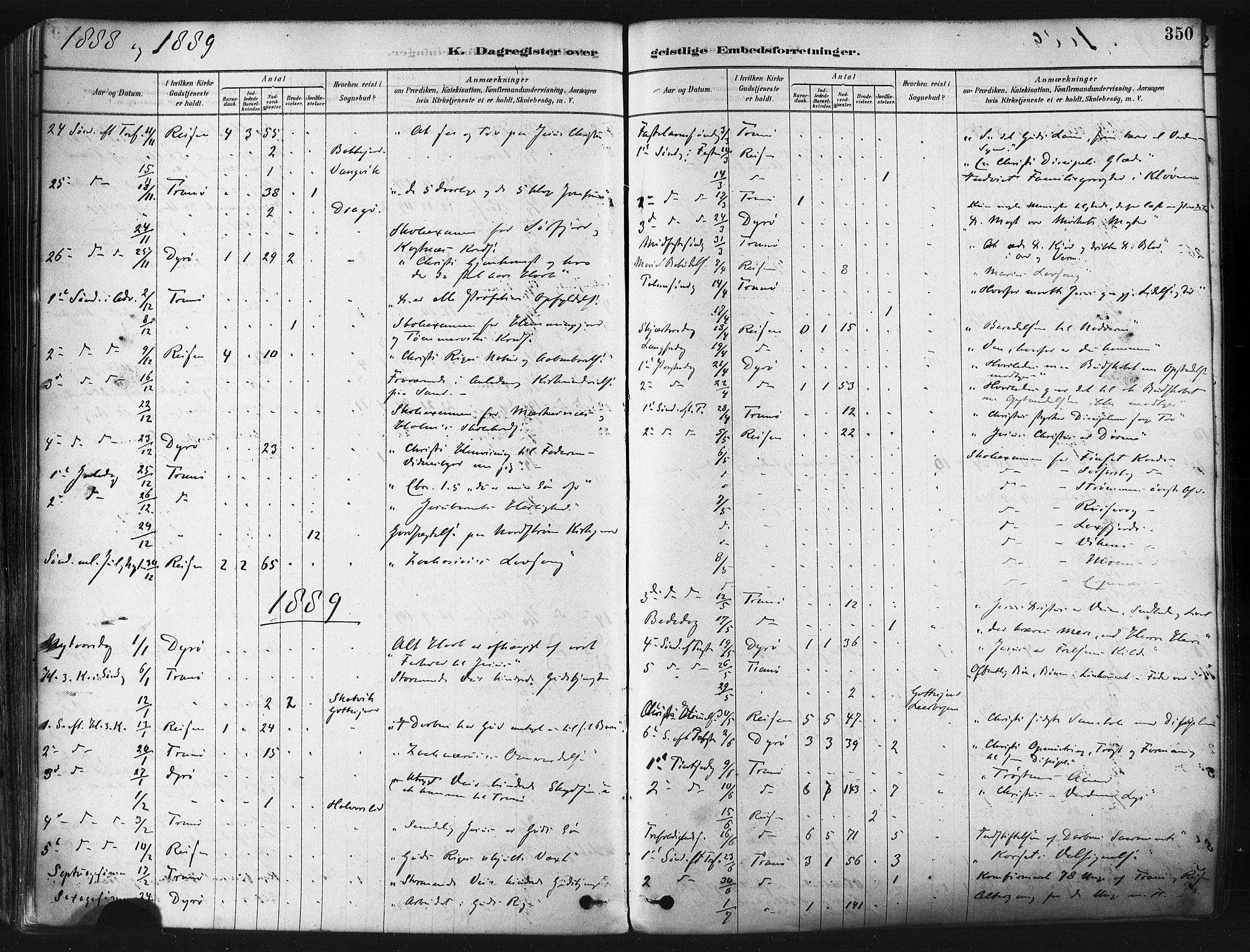 Tranøy sokneprestkontor, AV/SATØ-S-1313/I/Ia/Iaa/L0009kirke: Parish register (official) no. 9, 1878-1904, p. 350