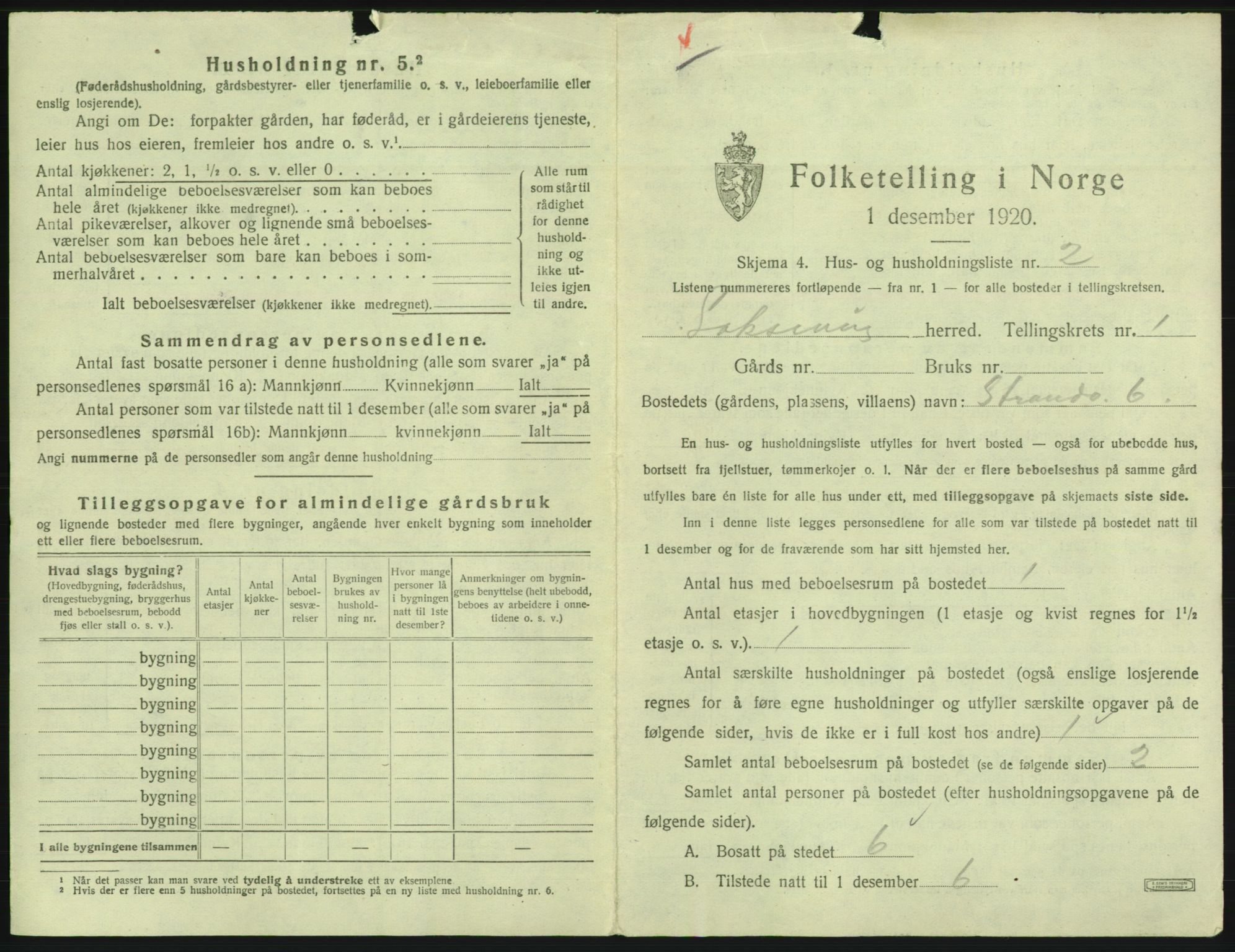 SAB, 1920 census for Laksevåg, 1920, p. 42