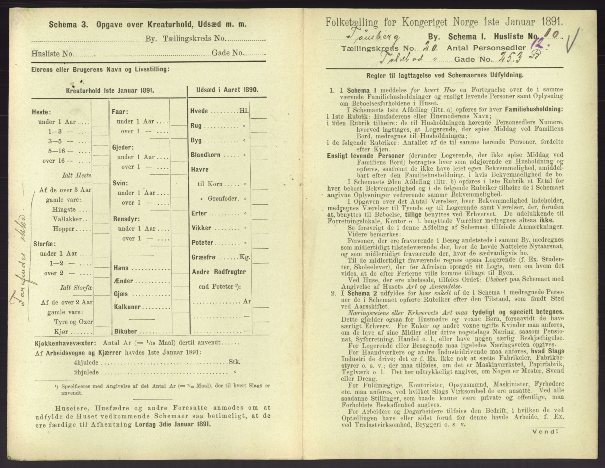 RA, 1891 census for 0705 Tønsberg, 1891, p. 696