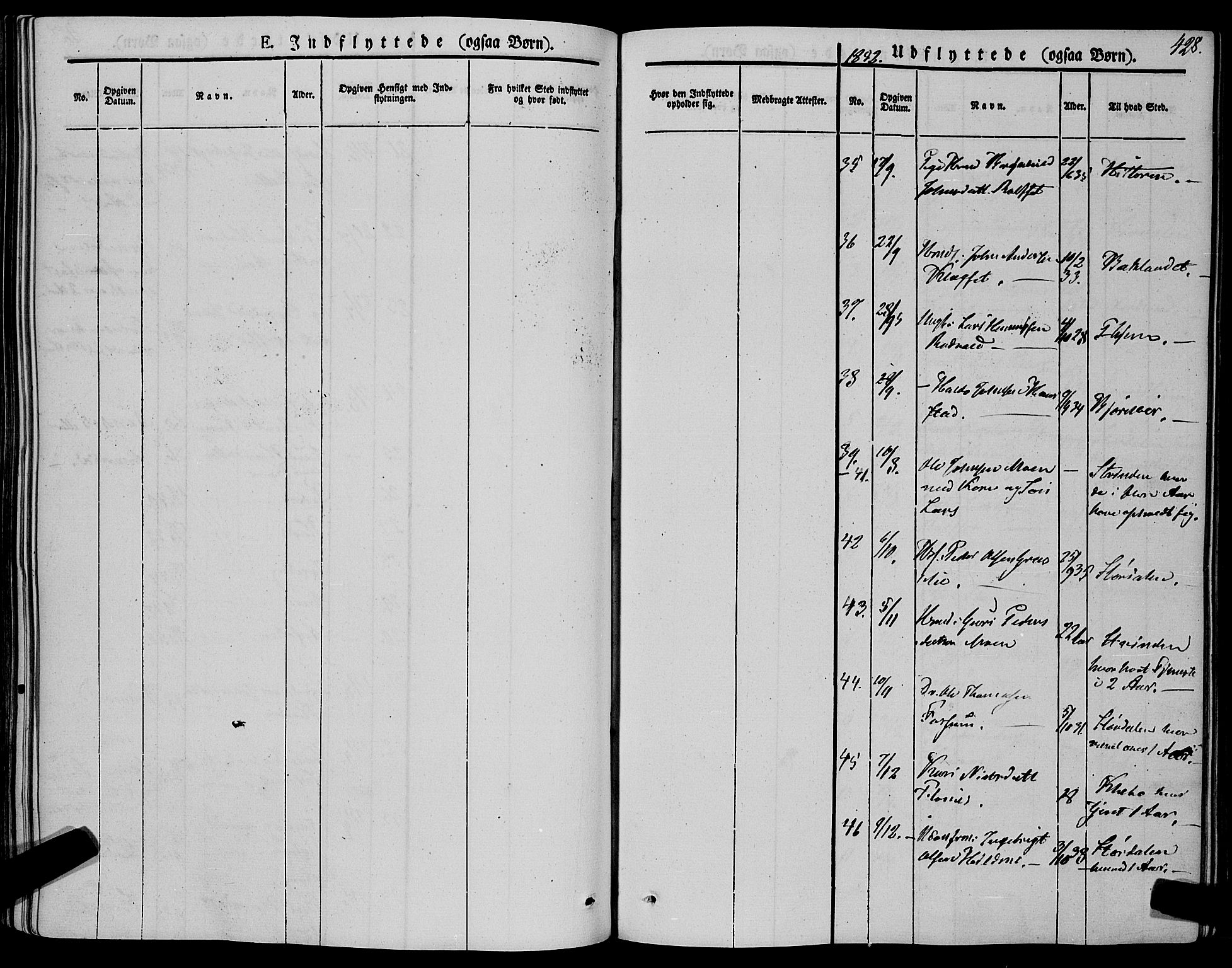 Ministerialprotokoller, klokkerbøker og fødselsregistre - Sør-Trøndelag, AV/SAT-A-1456/695/L1145: Parish register (official) no. 695A06 /1, 1843-1859, p. 428