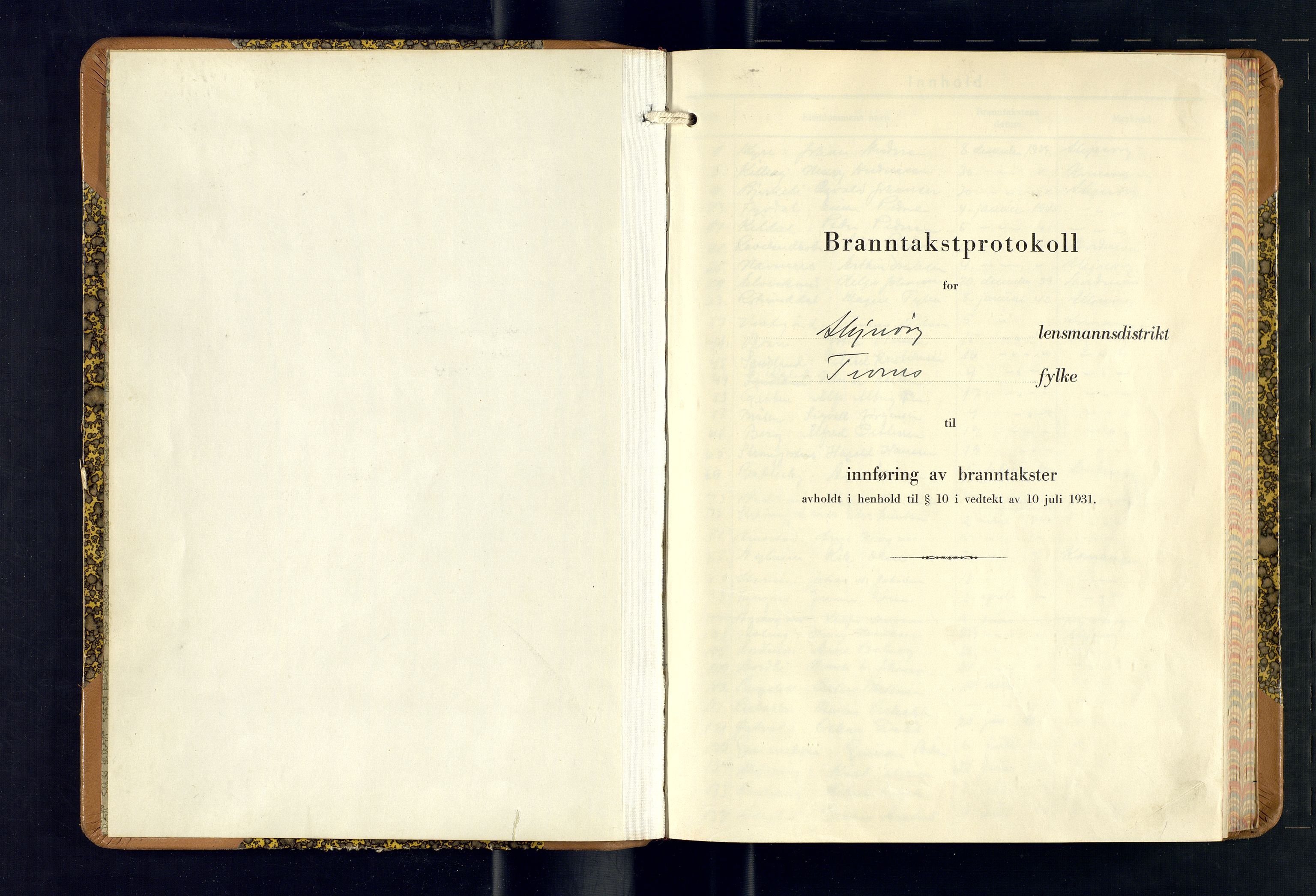 Skjervøy lensmannskontor, AV/SATØ-SATØ-63/F/Fu/Fub/L0268: Branntakstprotokoll (S), 1939-1944