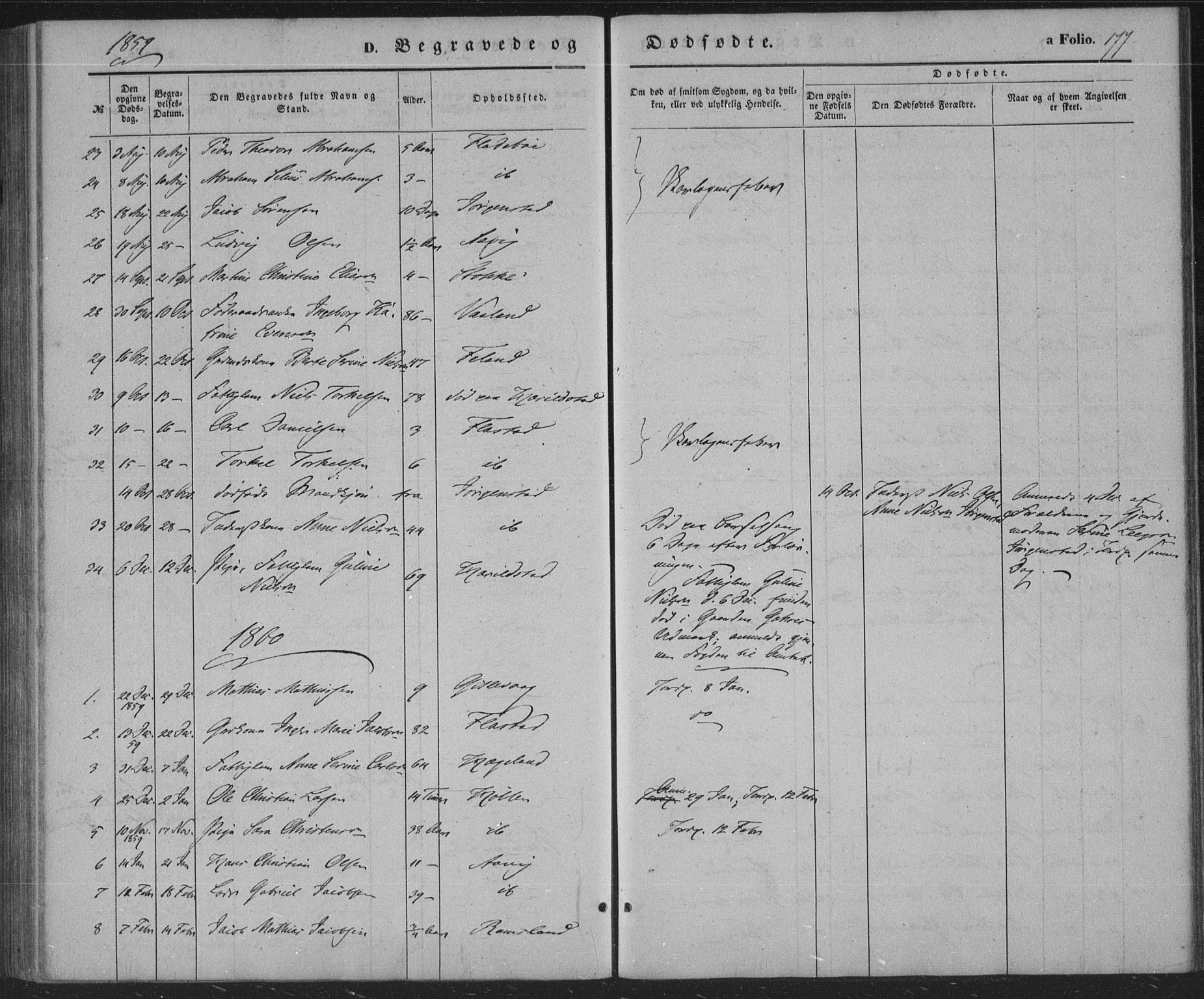 Sør-Audnedal sokneprestkontor, SAK/1111-0039/F/Fa/Faa/L0002: Parish register (official) no. A 2, 1848-1867, p. 177