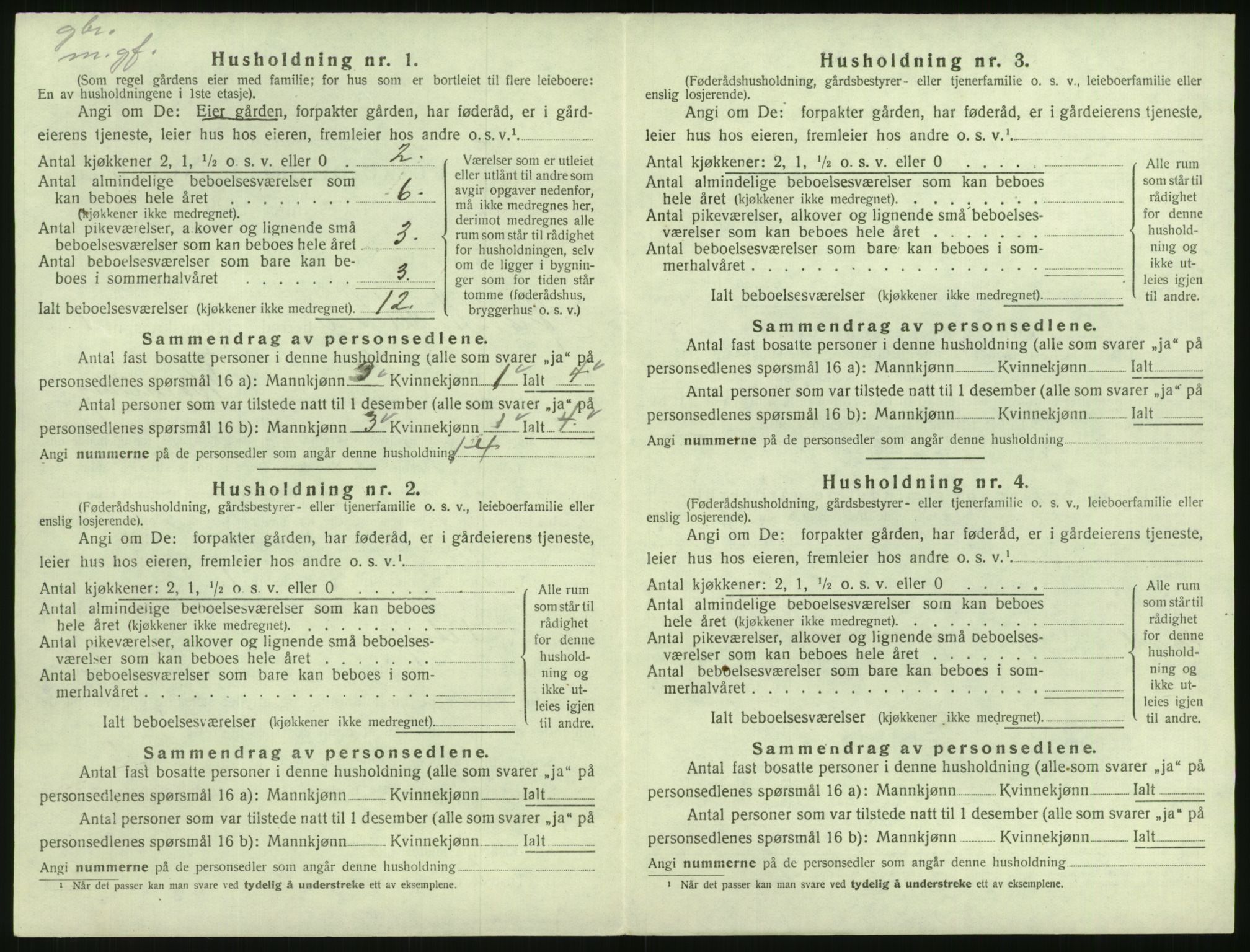 SAK, 1920 census for Eide, 1920, p. 97