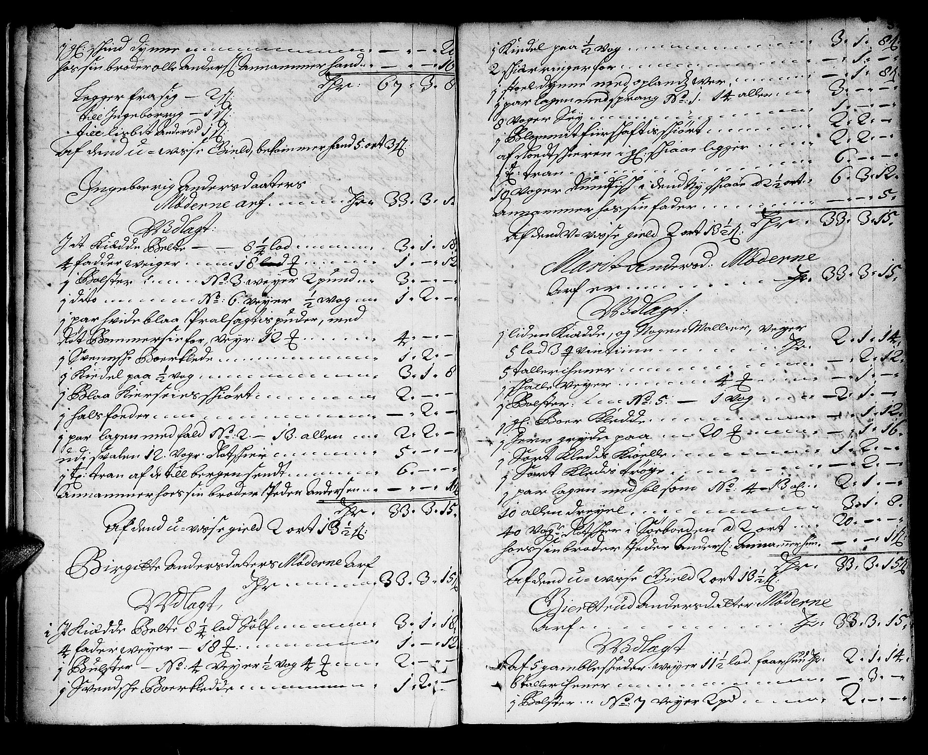 Trondheim byfogd, AV/SAT-A-0003/1/3/3A/L0004: Skifteprotokoll - gml.nr.4. (m/ register), 1695-1699, p. 7b-8a