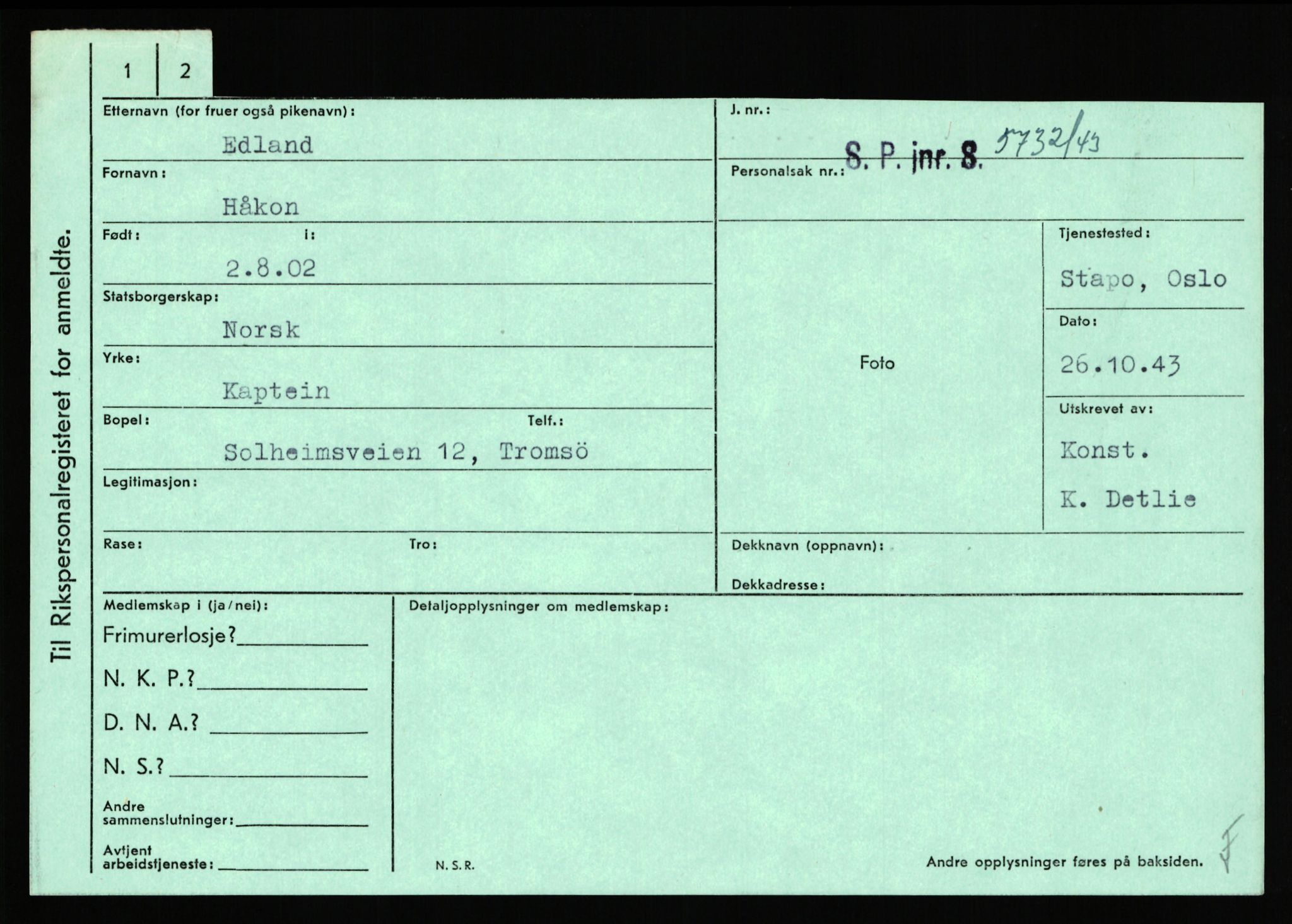 Statspolitiet - Hovedkontoret / Osloavdelingen, AV/RA-S-1329/C/Ca/L0003: Brechan - Eichinger	, 1943-1945, p. 4680