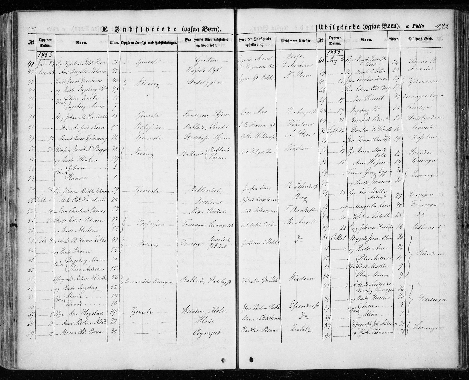 Ministerialprotokoller, klokkerbøker og fødselsregistre - Sør-Trøndelag, AV/SAT-A-1456/601/L0051: Parish register (official) no. 601A19, 1848-1857, p. 499