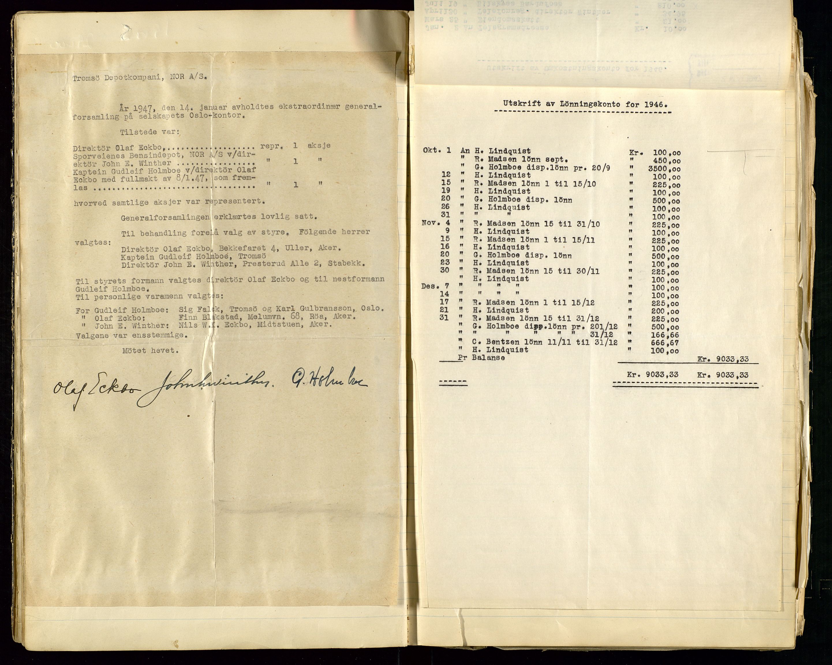 Pa 1518 - Tromsø Depotkompani NOR A/S, AV/SAST-A-101923/A/L0001: Styreprotokoll, 1939-1959, p. 18