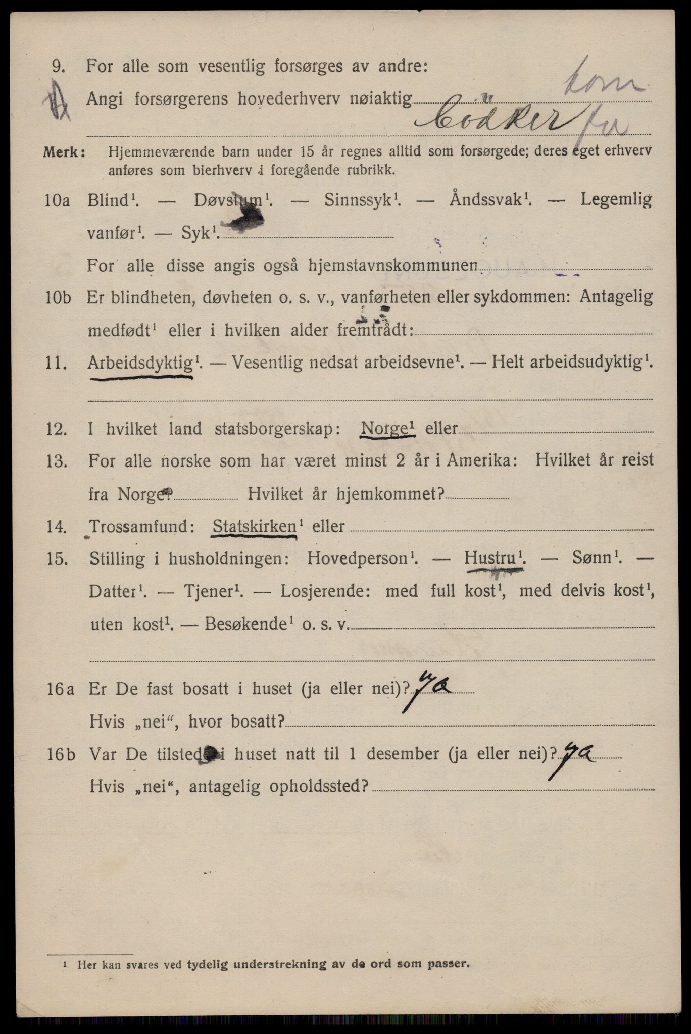 SAST, 1920 census for Haugesund, 1920, p. 17918