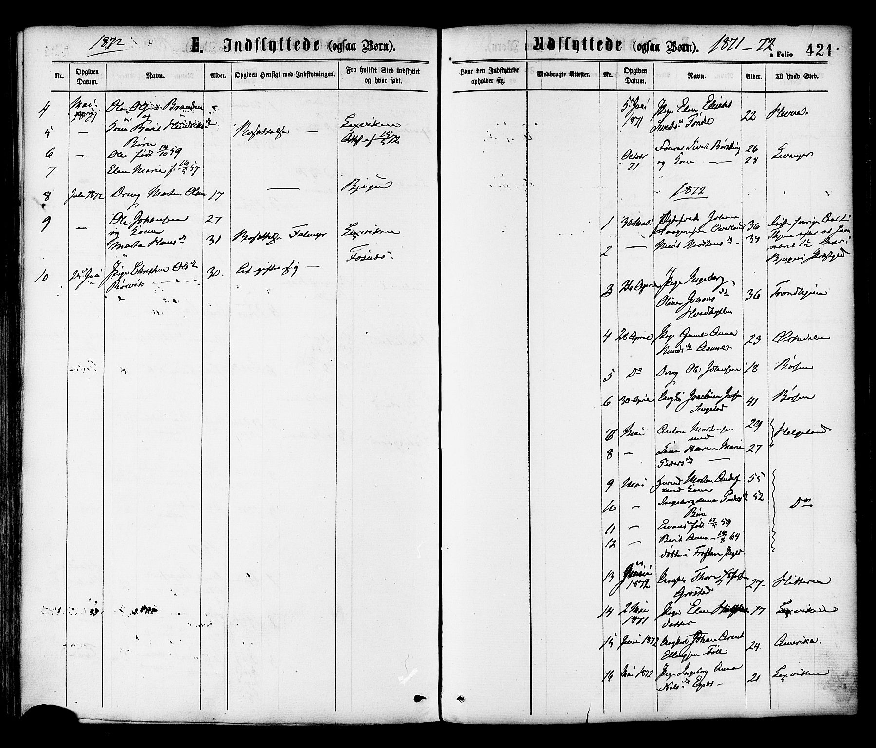 Ministerialprotokoller, klokkerbøker og fødselsregistre - Sør-Trøndelag, SAT/A-1456/646/L0613: Parish register (official) no. 646A11, 1870-1884, p. 421