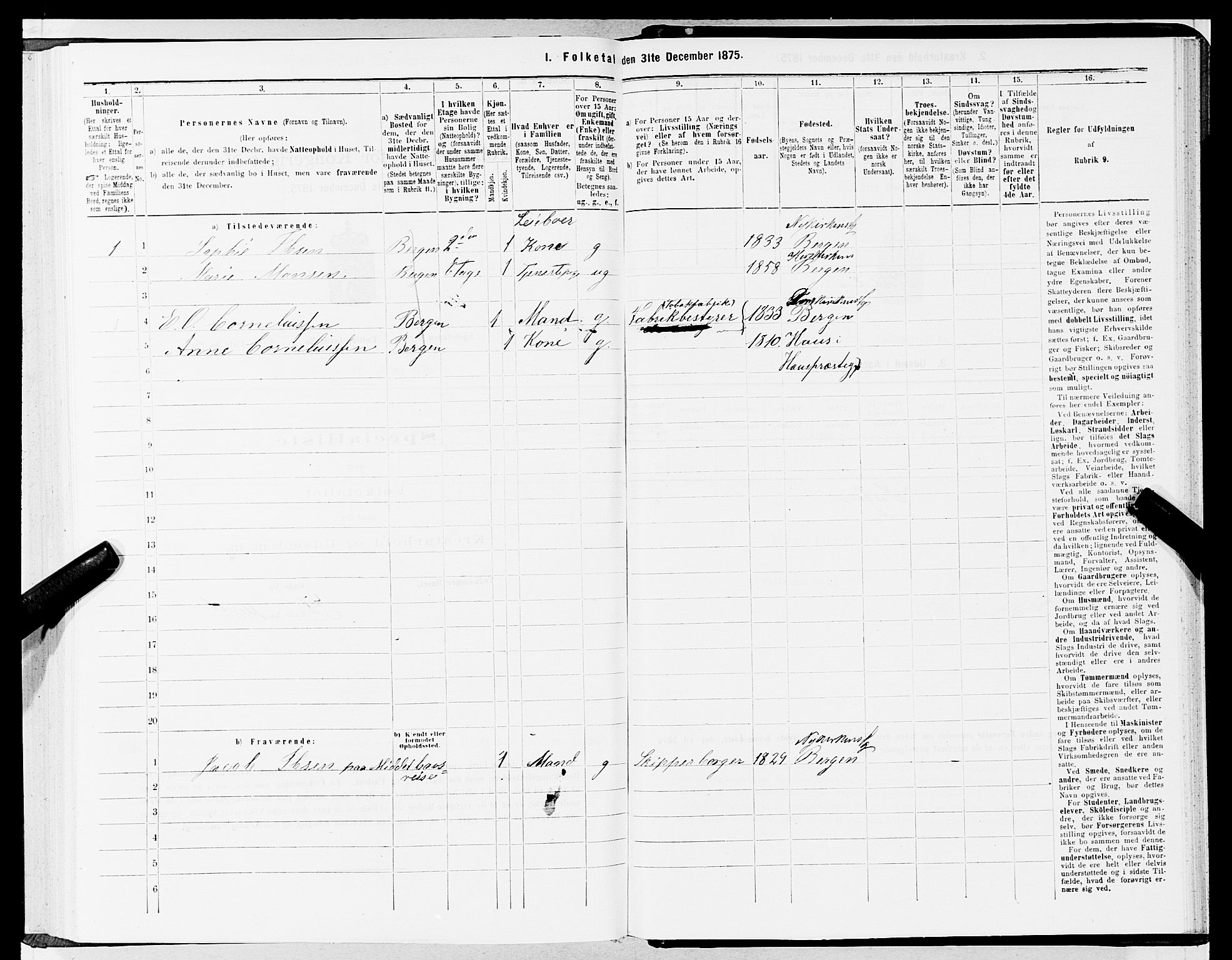 SAB, 1875 census for 1301 Bergen, 1875, p. 1072