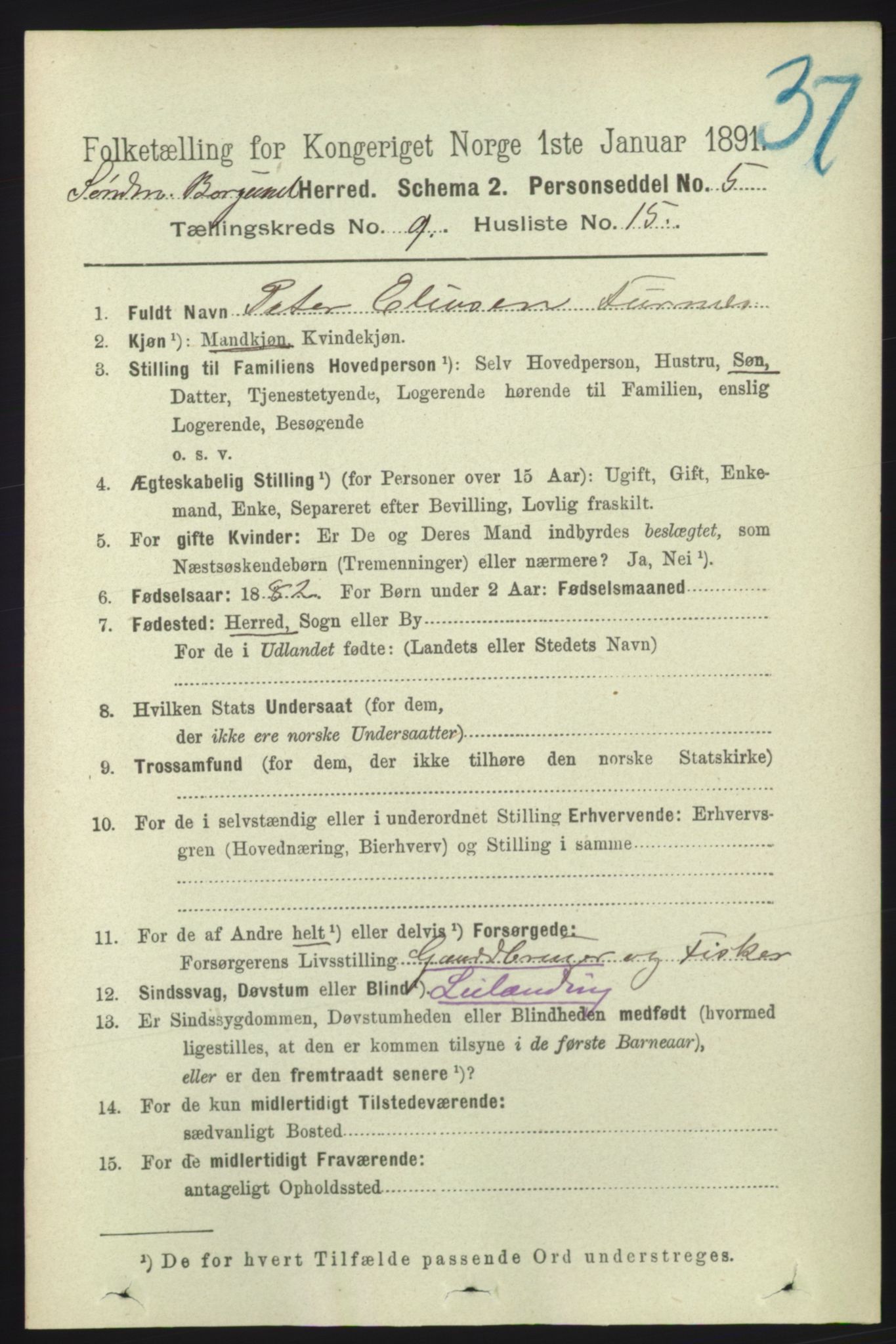 RA, 1891 census for 1531 Borgund, 1891, p. 2359