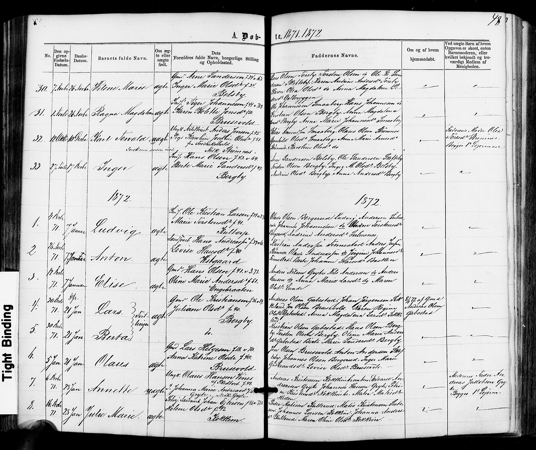 Varteig prestekontor Kirkebøker, SAO/A-10447a/F/Fa/L0001: Parish register (official) no. 1, 1861-1877, p. 48