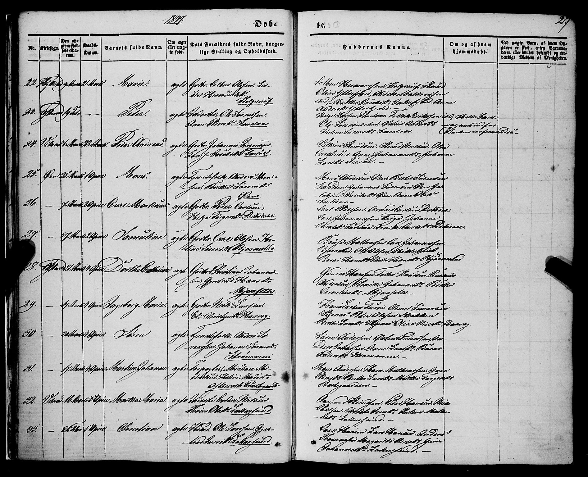 Askvoll sokneprestembete, AV/SAB-A-79501/H/Haa/Haaa/L0011/0001: Parish register (official) no. A 11 I, 1845-1864, p. 27