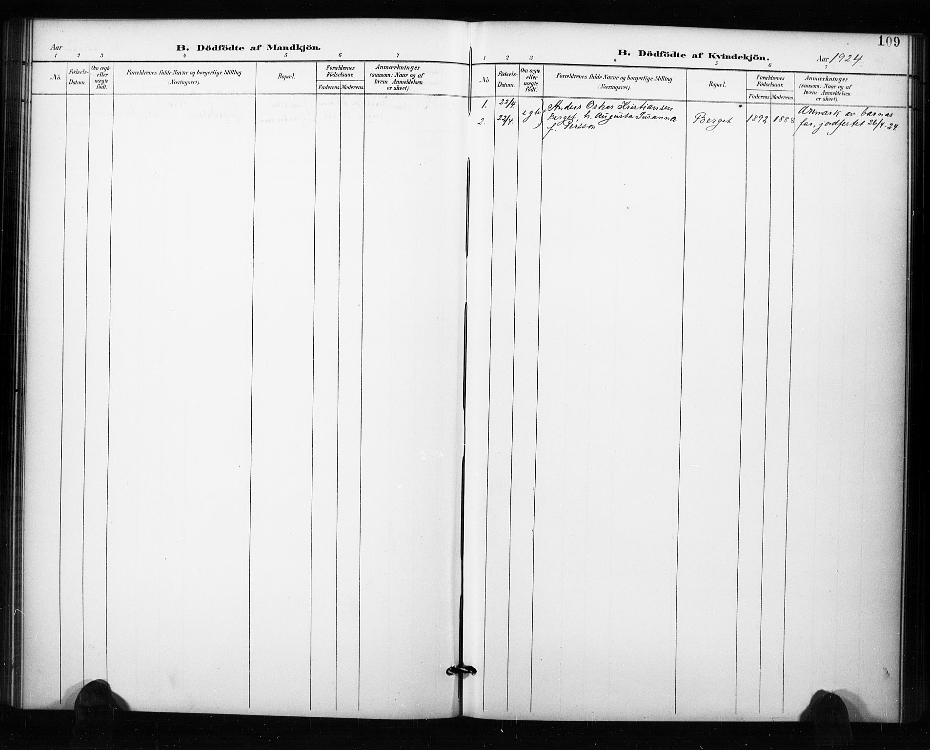 Aremark prestekontor Kirkebøker, AV/SAO-A-10899/G/Ga/L0002: Parish register (copy) no. I 2, 1901-1928, p. 109