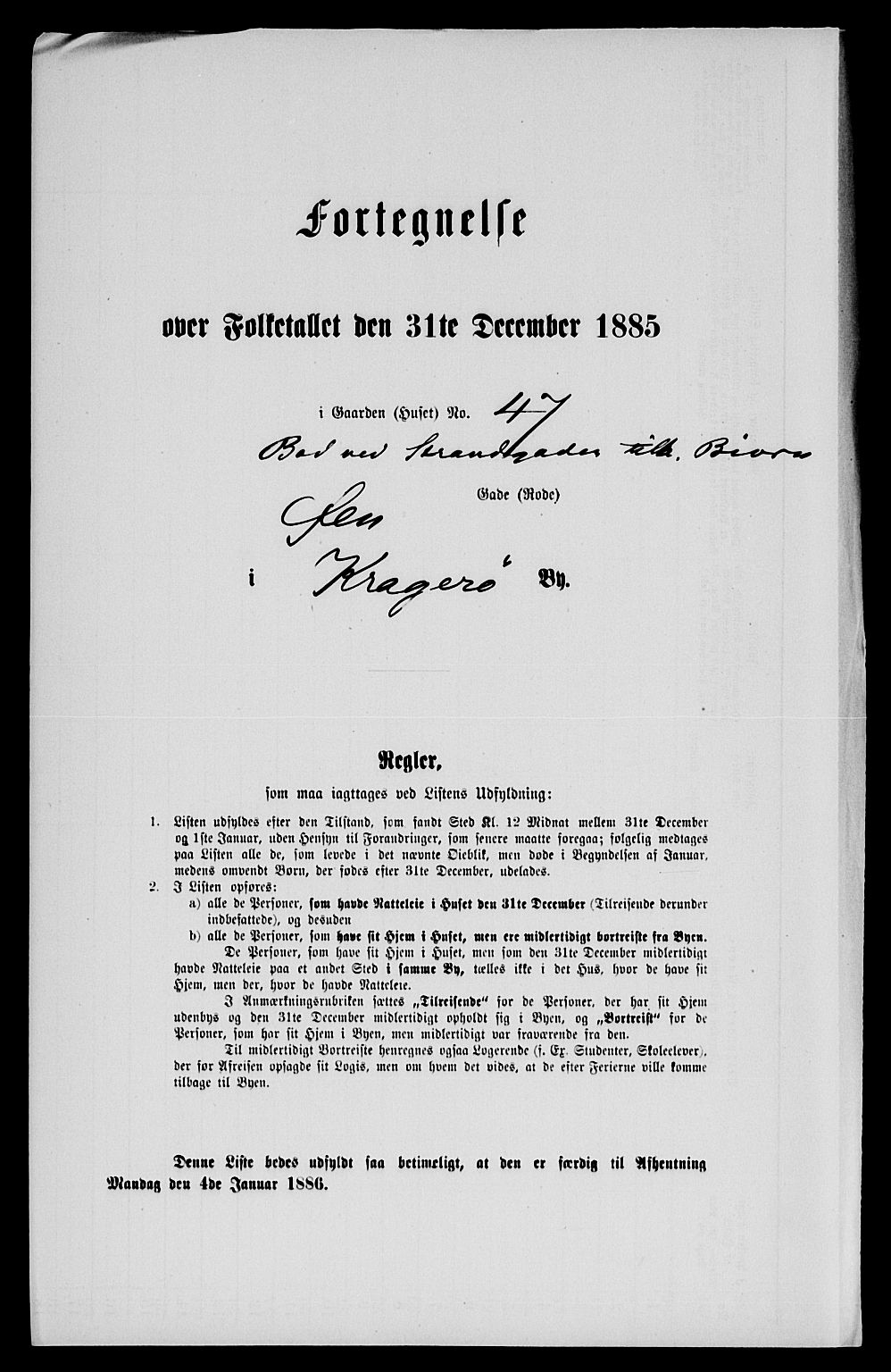 SAKO, 1885 census for 0801 Kragerø, 1885, p. 552