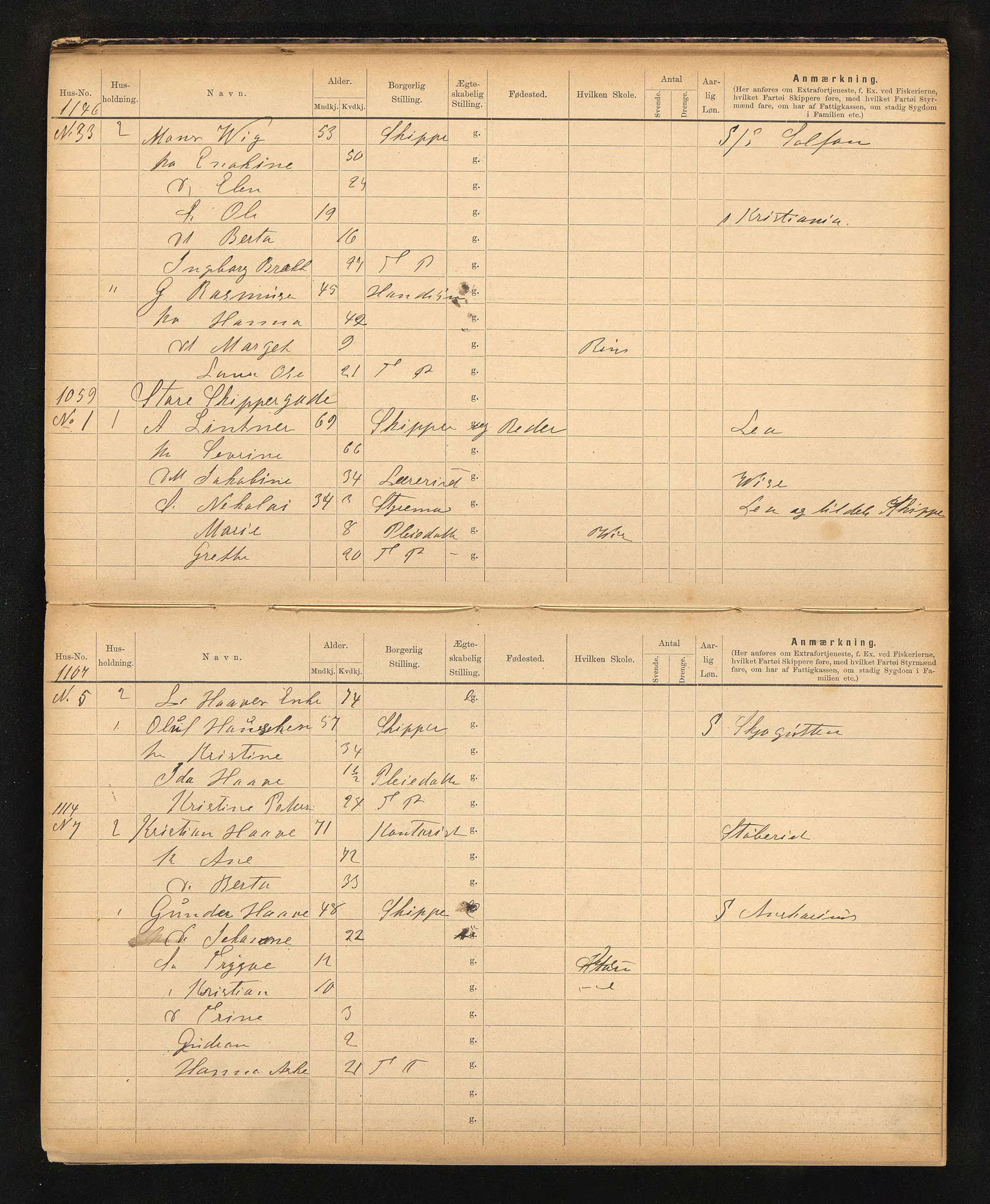 BYST, Ligningsmanntall for Stavanger 1895 - 11. Rode, 1895