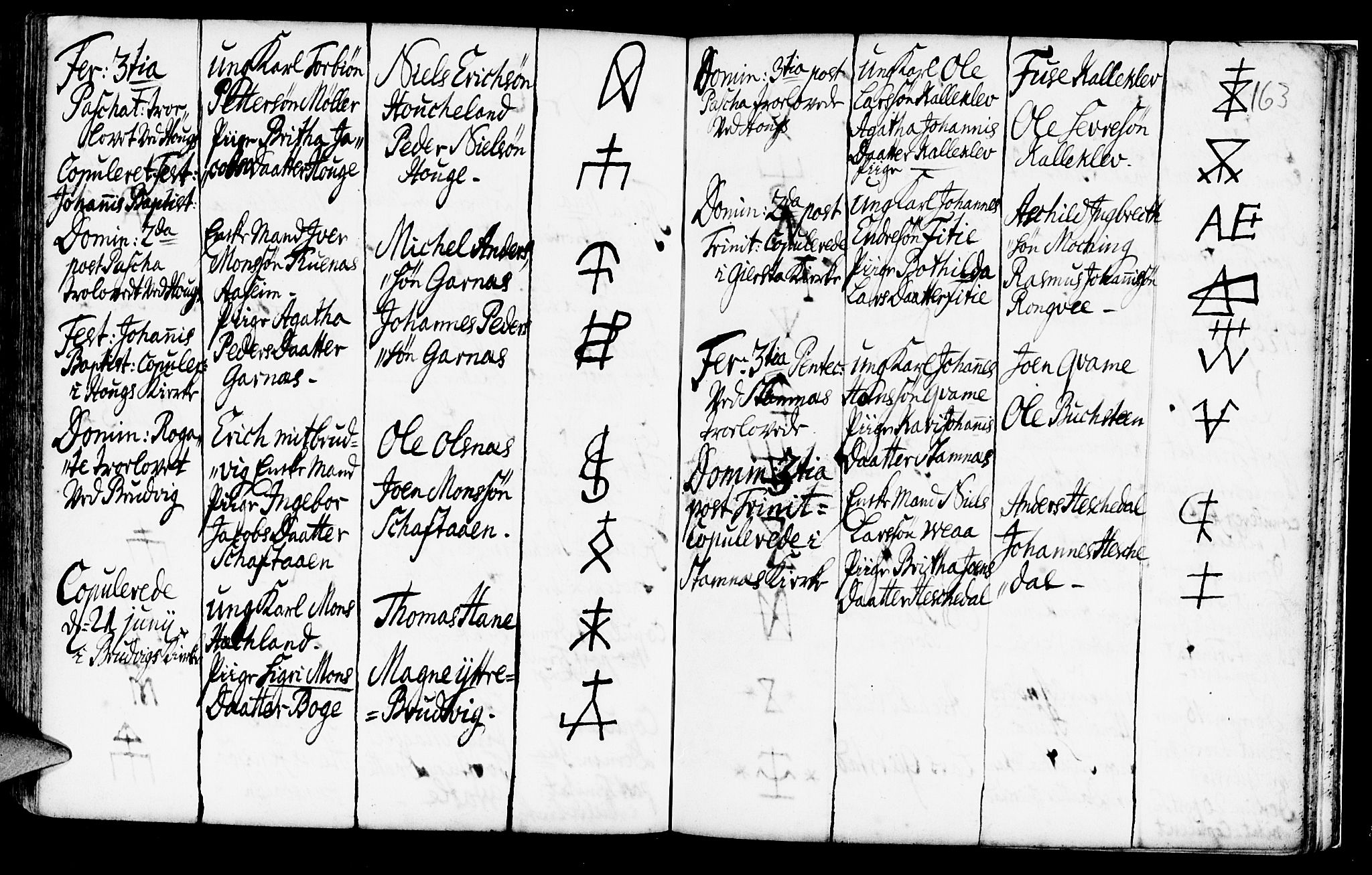 Haus sokneprestembete, AV/SAB-A-75601/H/Haa: Parish register (official) no. A 6, 1748-1758, p. 163