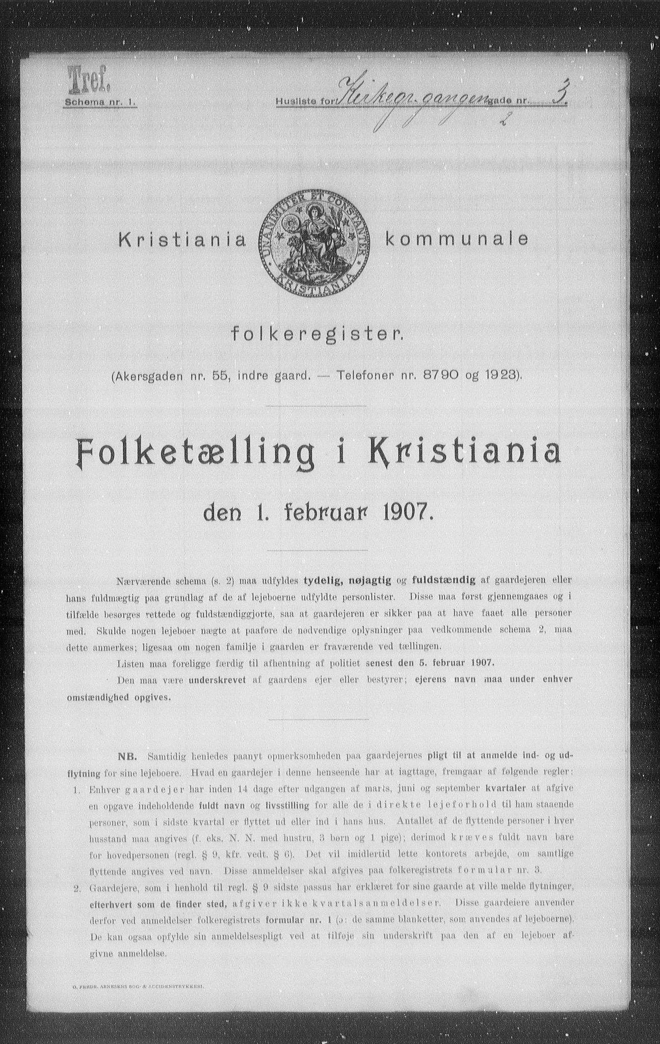 OBA, Municipal Census 1907 for Kristiania, 1907, p. 25496