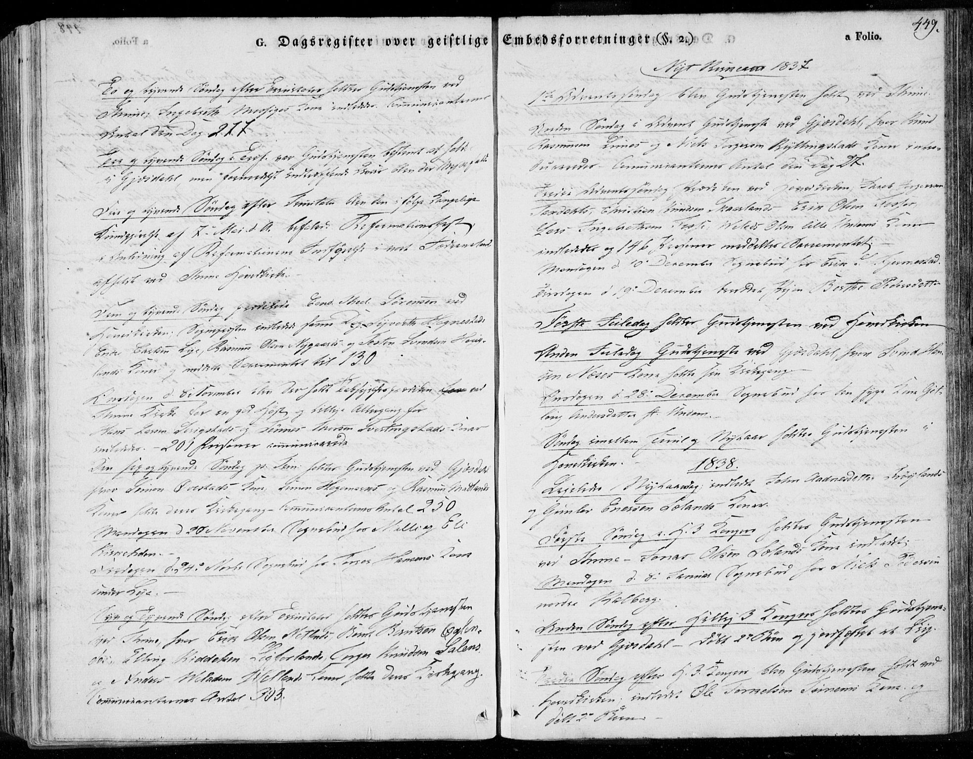 Lye sokneprestkontor, AV/SAST-A-101794/001/30BA/L0004: Parish register (official) no. A 4, 1826-1841, p. 449