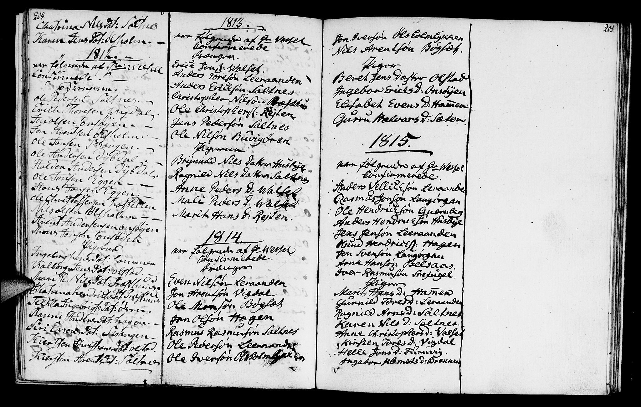 Ministerialprotokoller, klokkerbøker og fødselsregistre - Sør-Trøndelag, SAT/A-1456/666/L0785: Parish register (official) no. 666A03, 1803-1816, p. 204-205