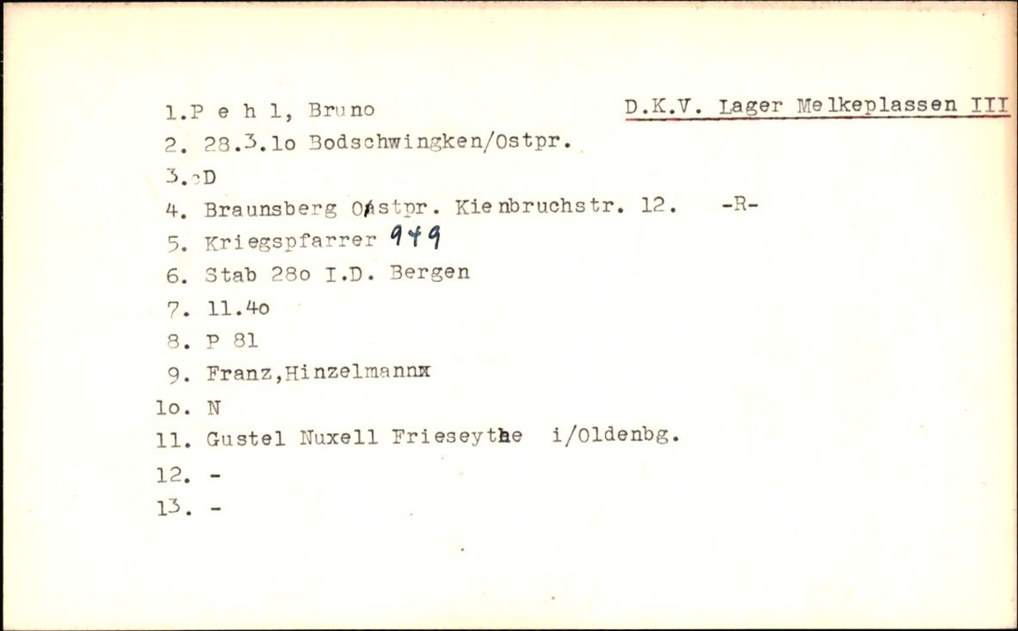 Hjemsendte tyskere , AV/RA-RAFA-6487/D/Da/L0004: Paulik-Seher, 1945-1947, p. 9